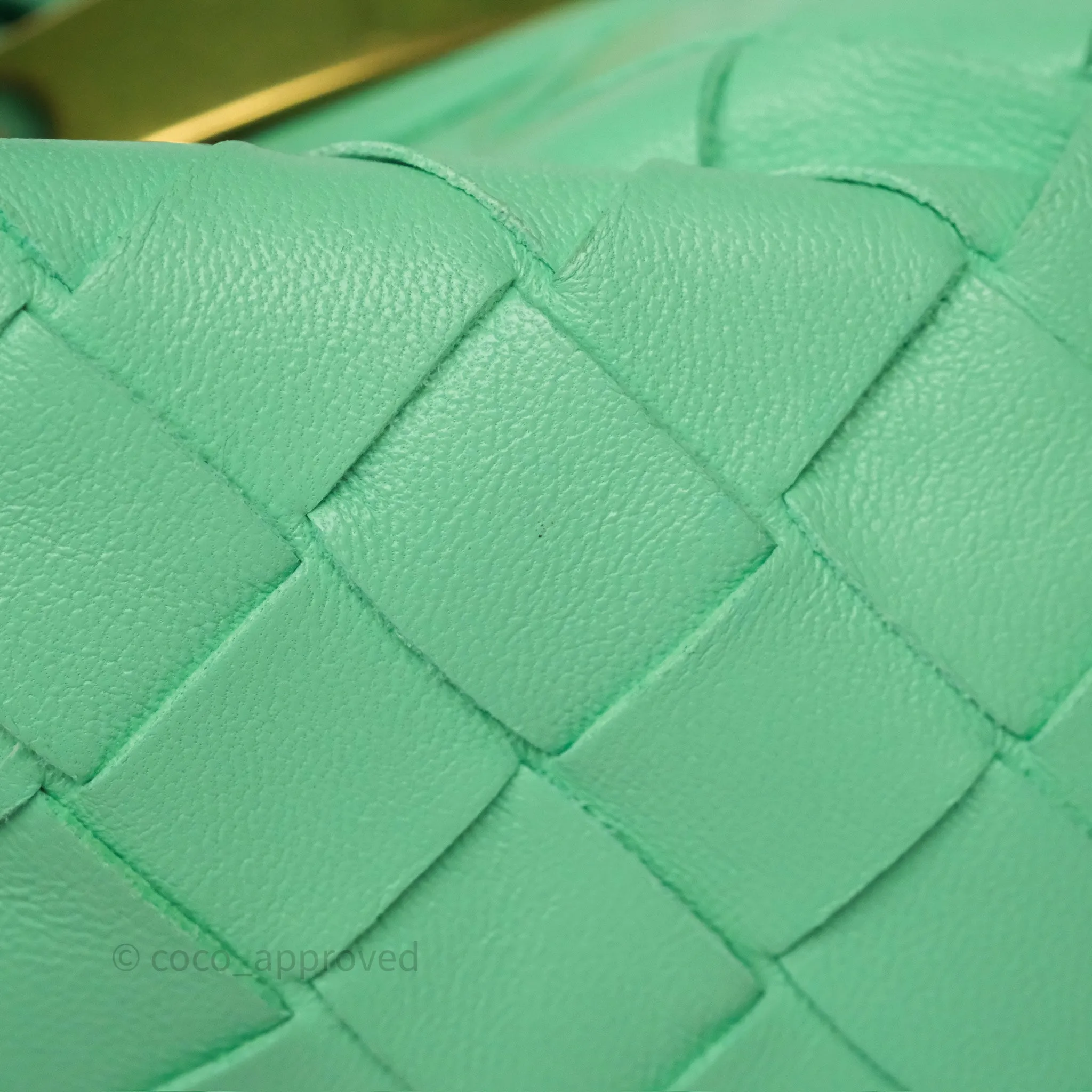 Bottega Veneta Mini Jodie Bag Green Intrecciato Lambskin