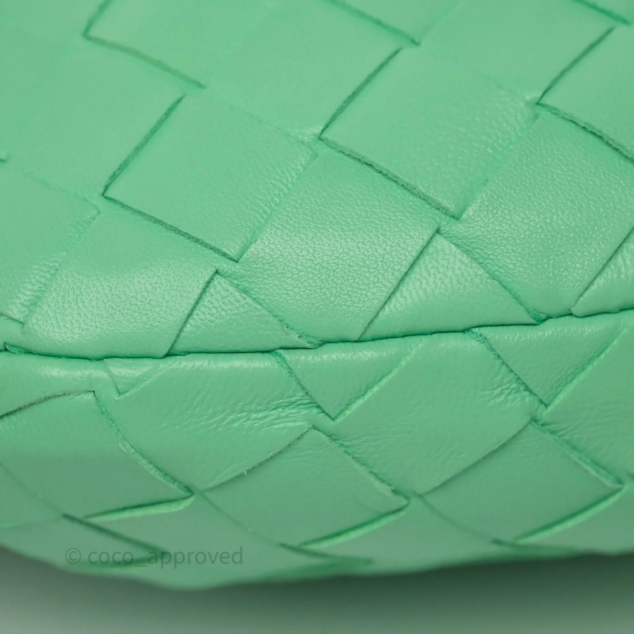 Bottega Veneta Mini Jodie Bag Green Intrecciato Lambskin