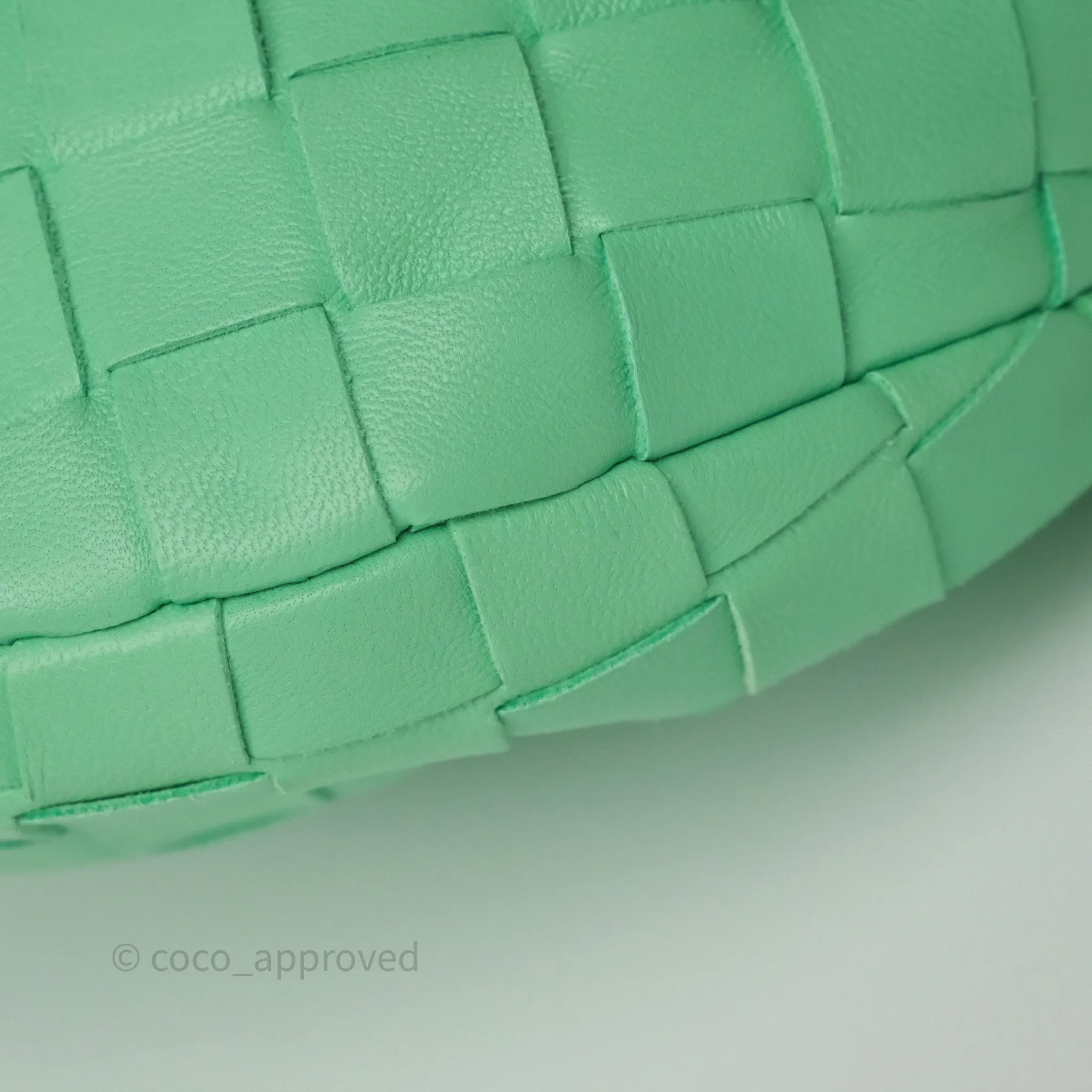 Bottega Veneta Mini Jodie Bag Green Intrecciato Lambskin