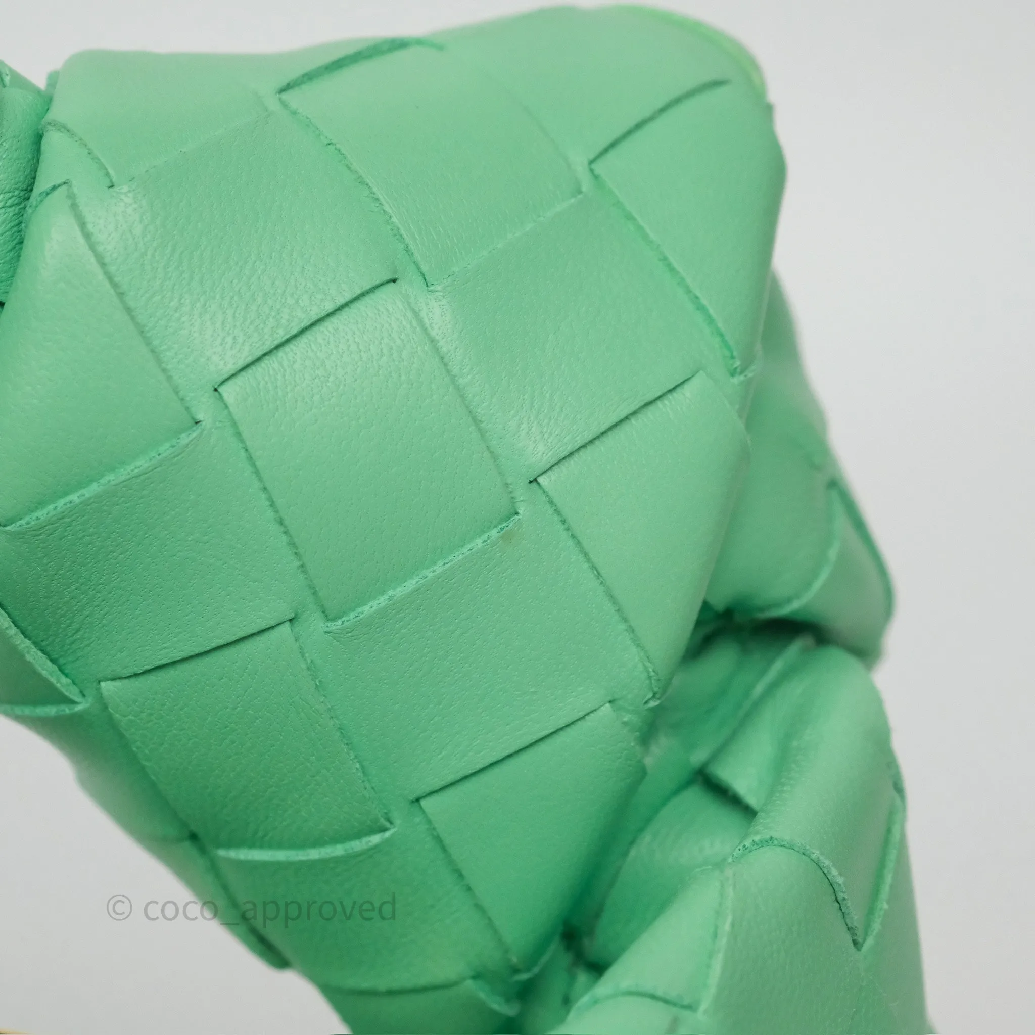 Bottega Veneta Mini Jodie Bag Green Intrecciato Lambskin
