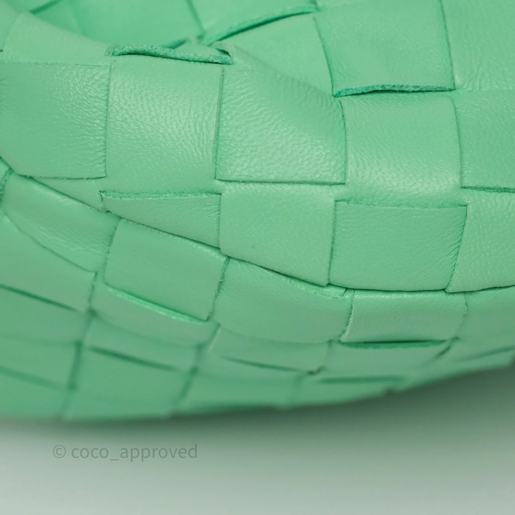 Bottega Veneta Mini Jodie Bag Green Intrecciato Lambskin