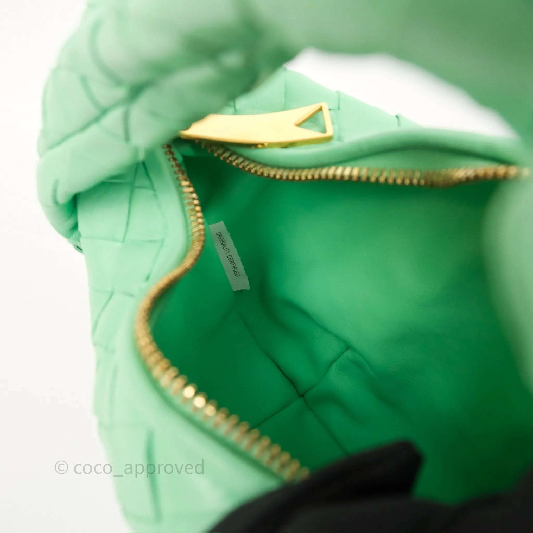 Bottega Veneta Mini Jodie Bag Green Intrecciato Lambskin
