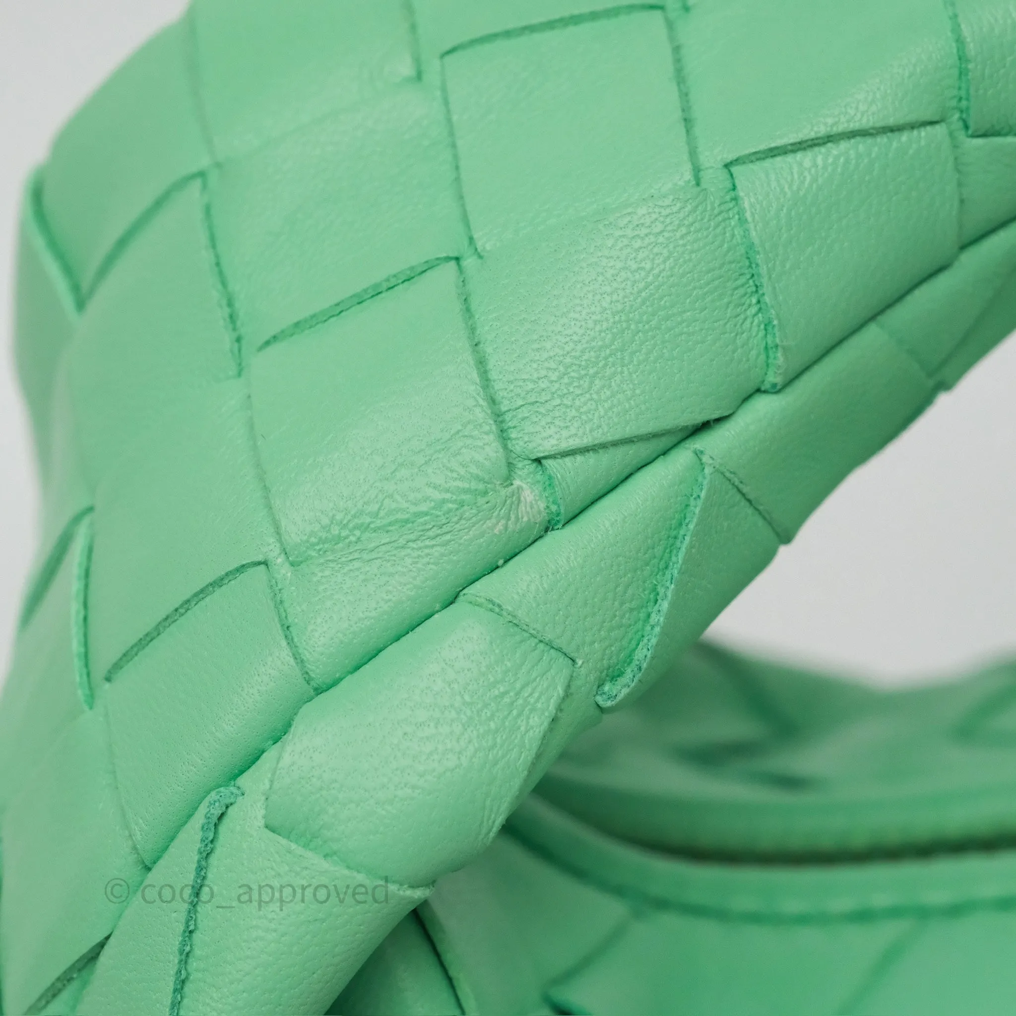 Bottega Veneta Mini Jodie Bag Green Intrecciato Lambskin