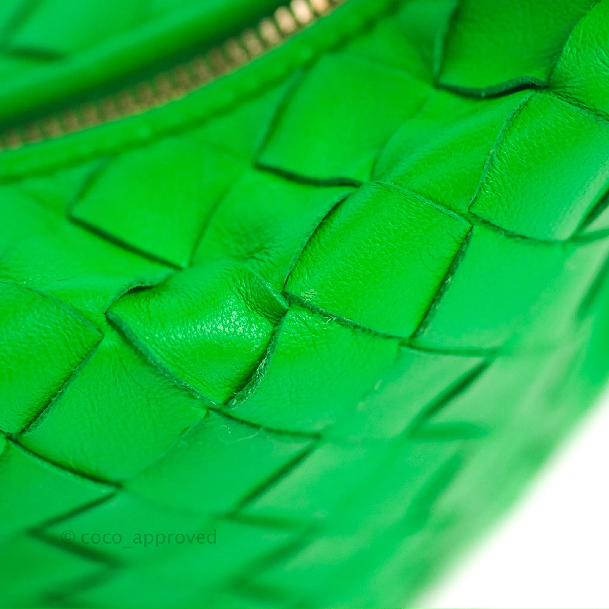 Bottega Veneta Mini Jodie Bag Green Intrecciato Lambskin