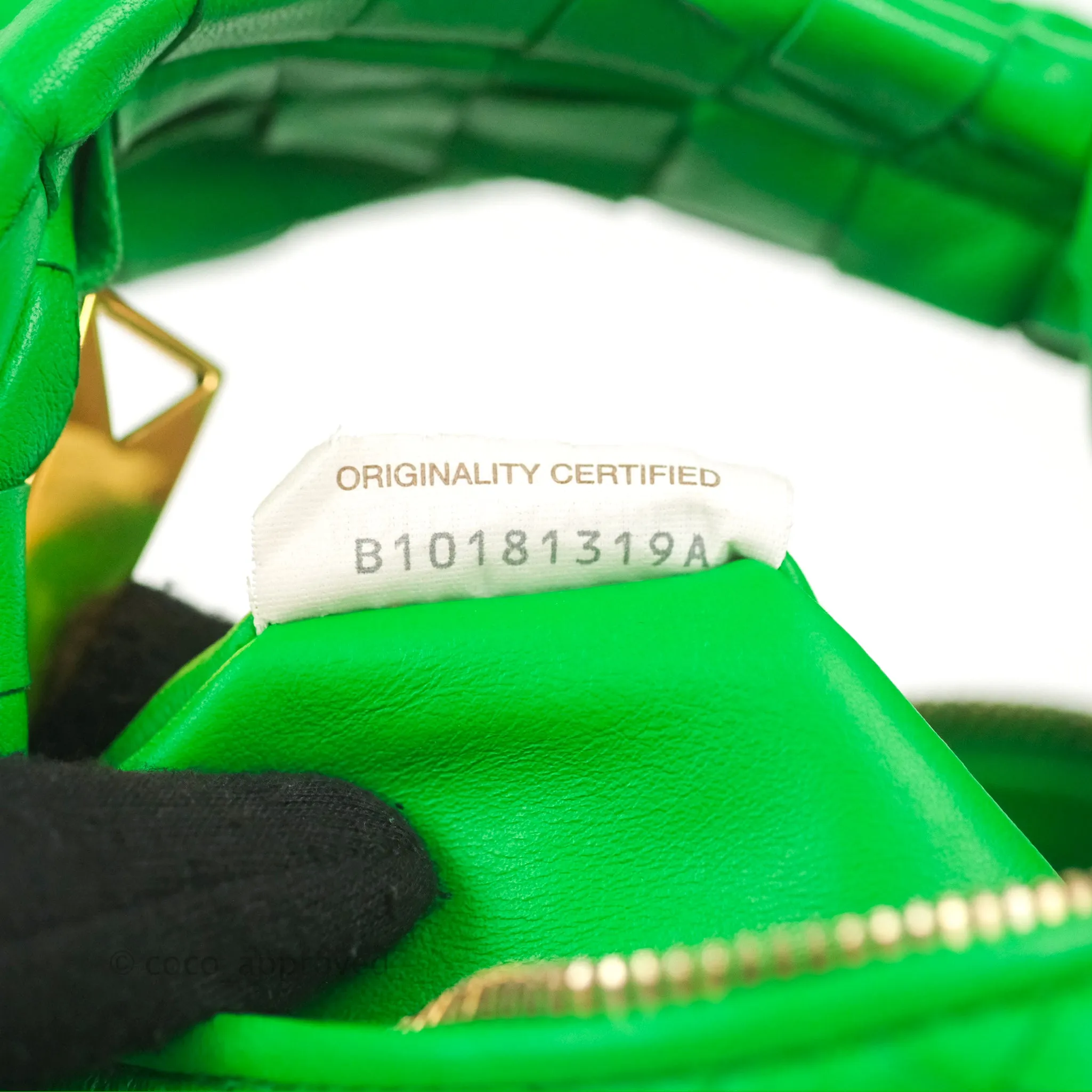 Bottega Veneta Mini Jodie Bag Green Intrecciato Lambskin