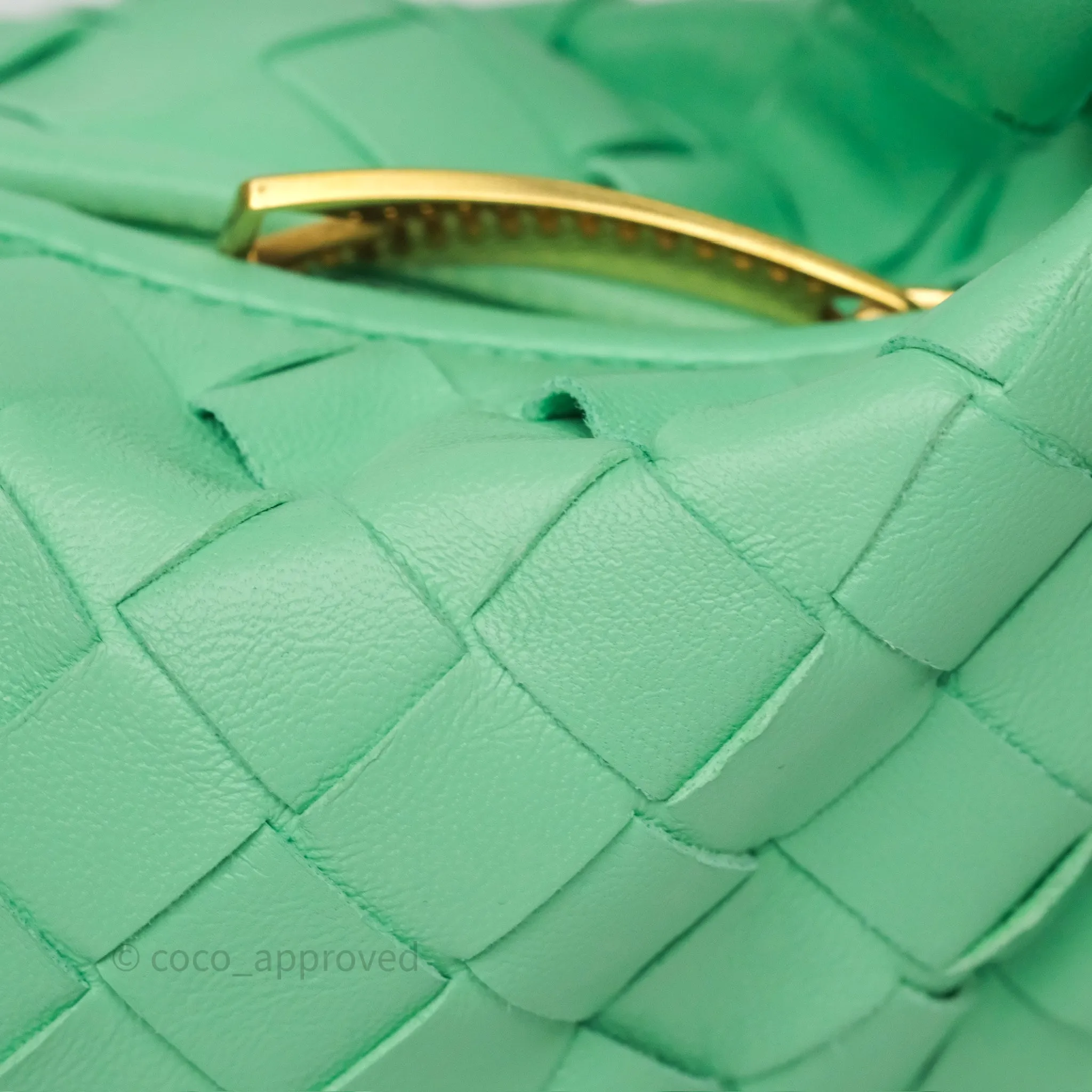 Bottega Veneta Mini Jodie Bag Green Intrecciato Lambskin