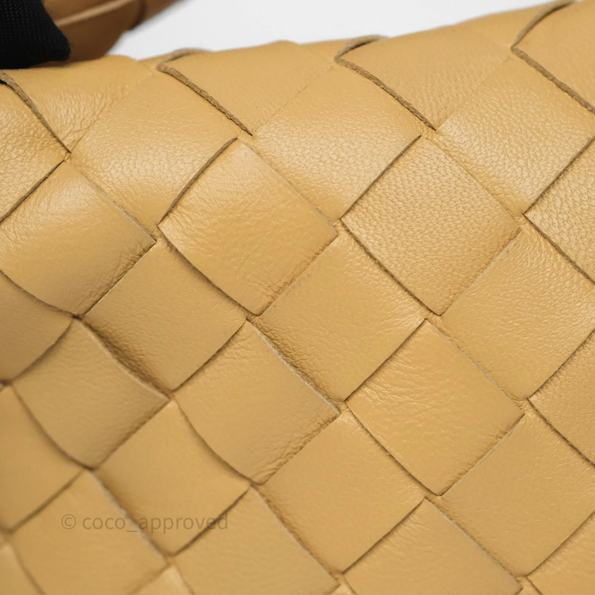 Bottega Veneta Mini Jodie Bag Intrecciato Almond Lambskin