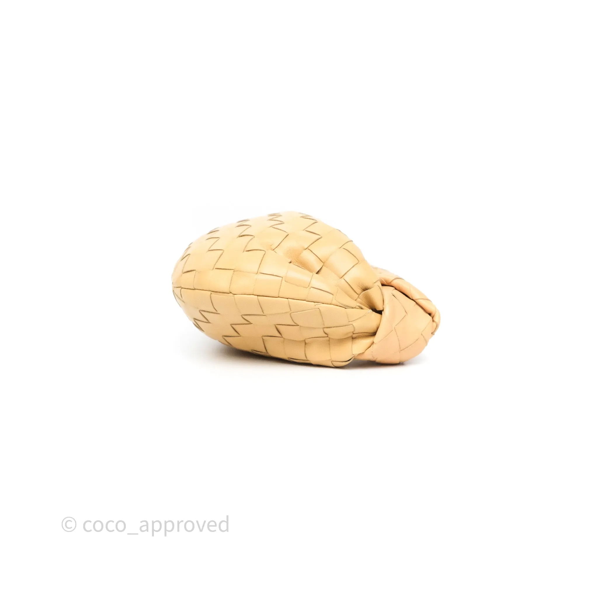 Bottega Veneta Mini Jodie Bag Intrecciato Almond Lambskin