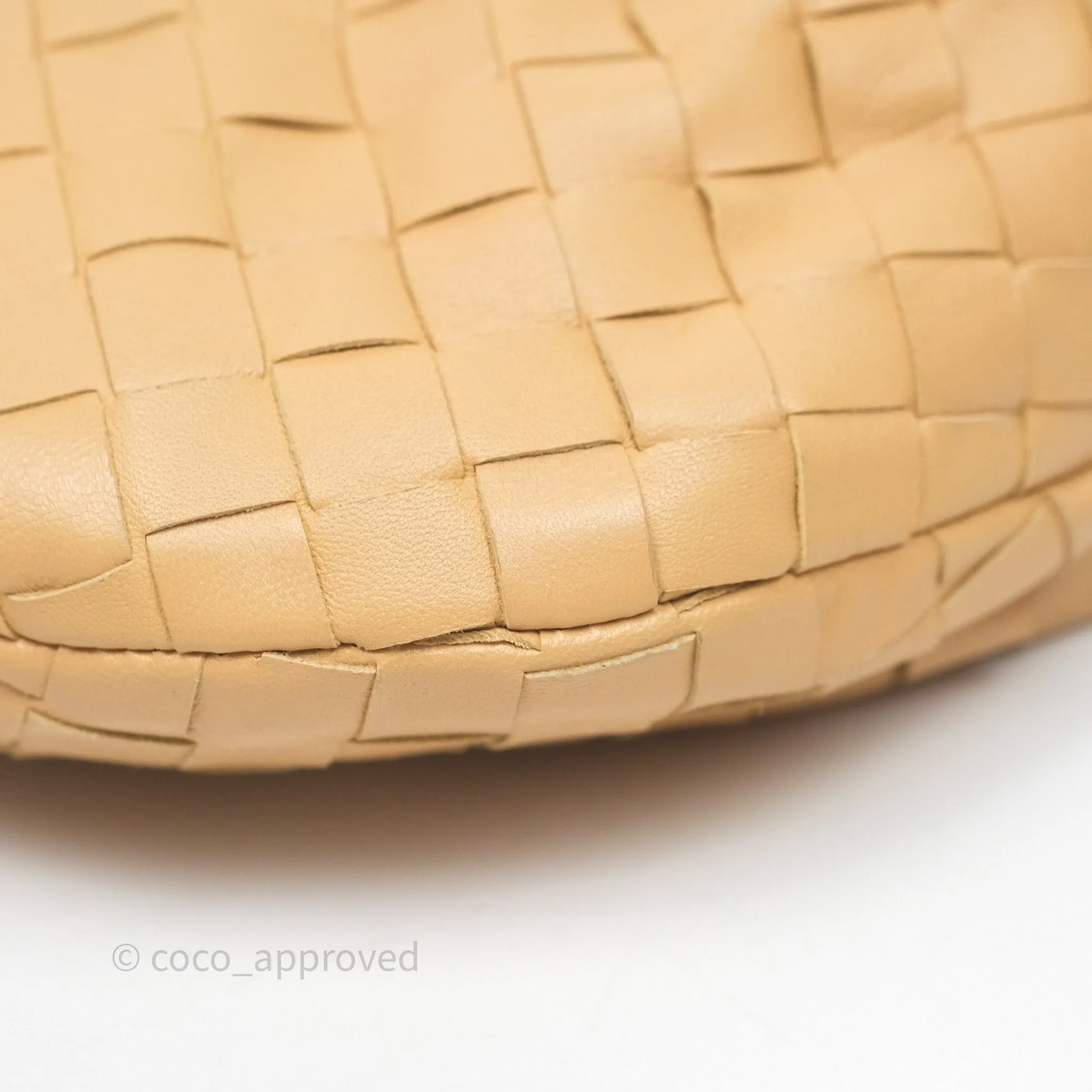 Bottega Veneta Mini Jodie Bag Intrecciato Almond Lambskin