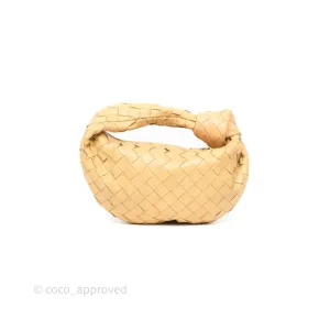 Bottega Veneta Mini Jodie Bag Intrecciato Almond Lambskin