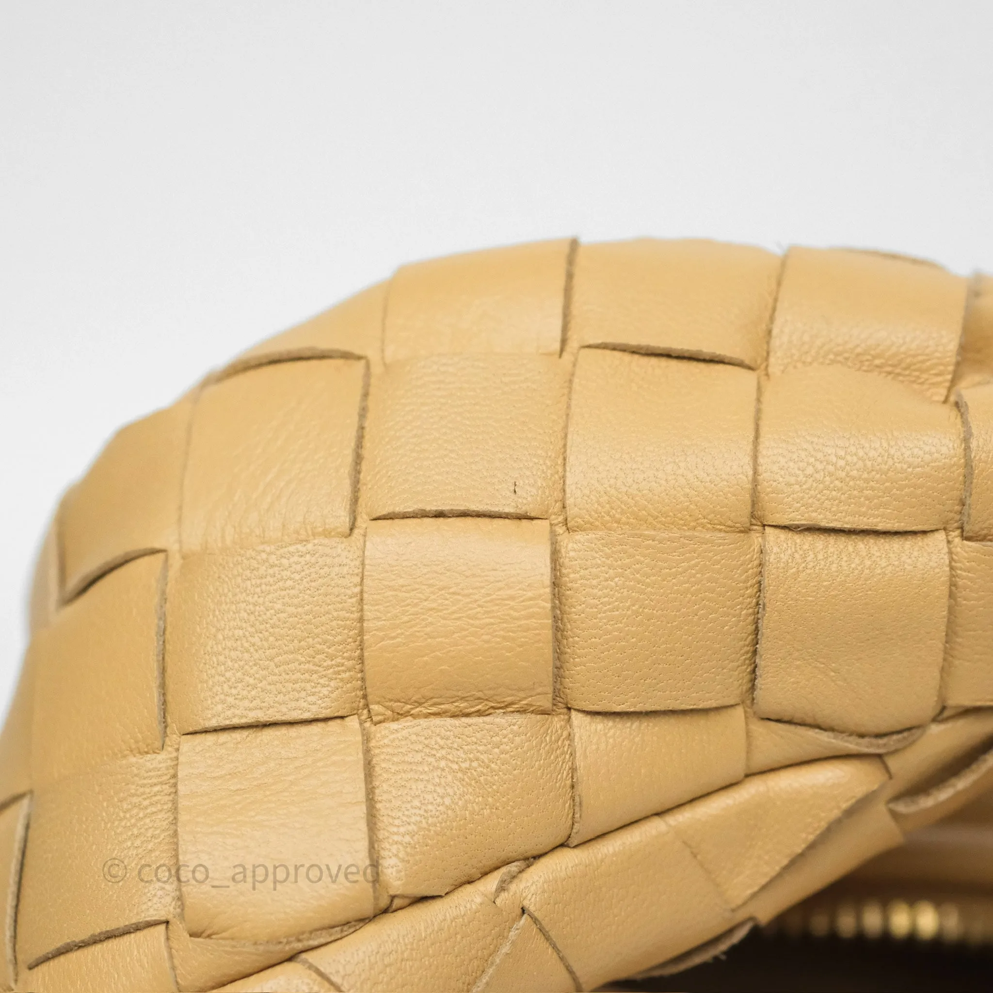 Bottega Veneta Mini Jodie Bag Intrecciato Almond Lambskin