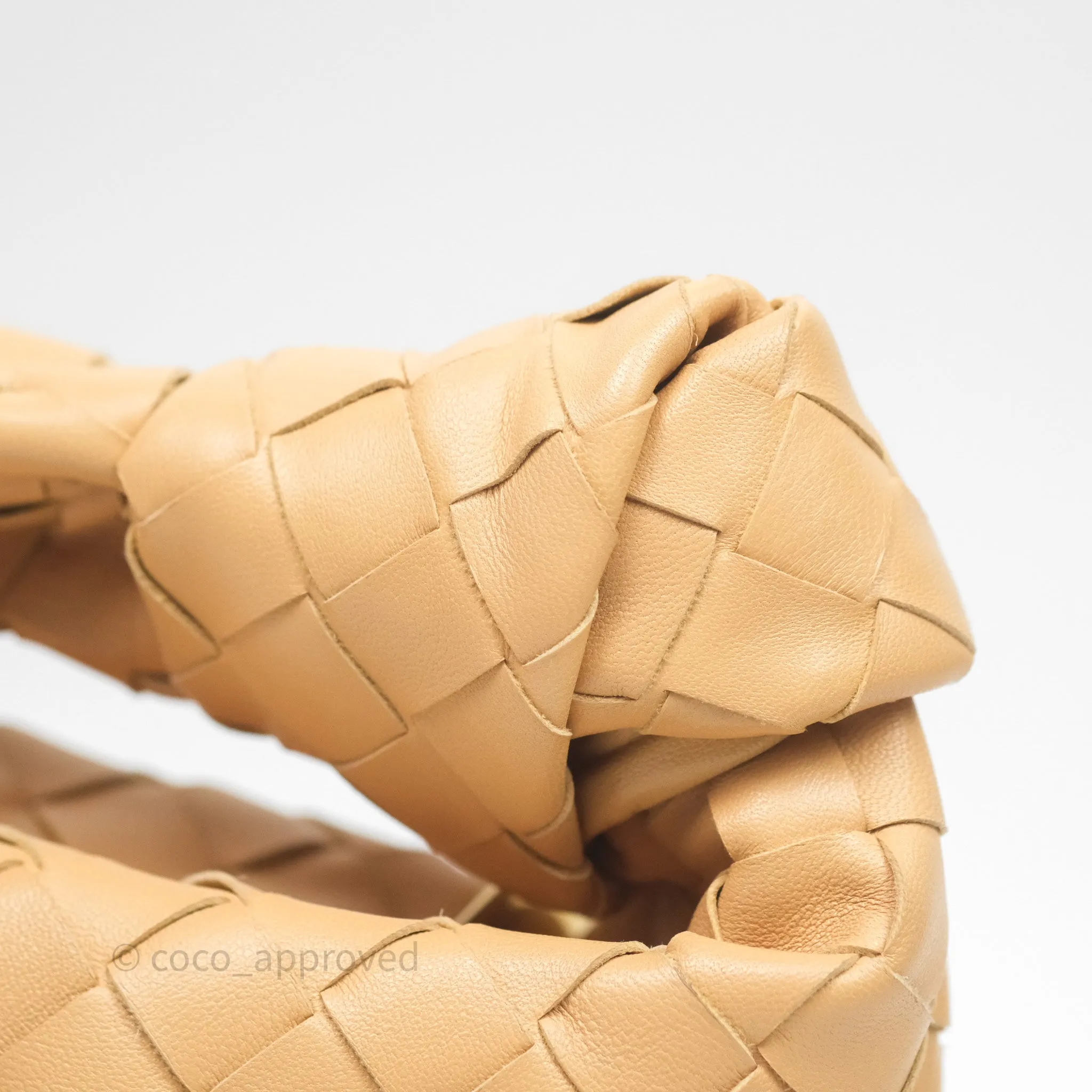 Bottega Veneta Mini Jodie Bag Intrecciato Almond Lambskin