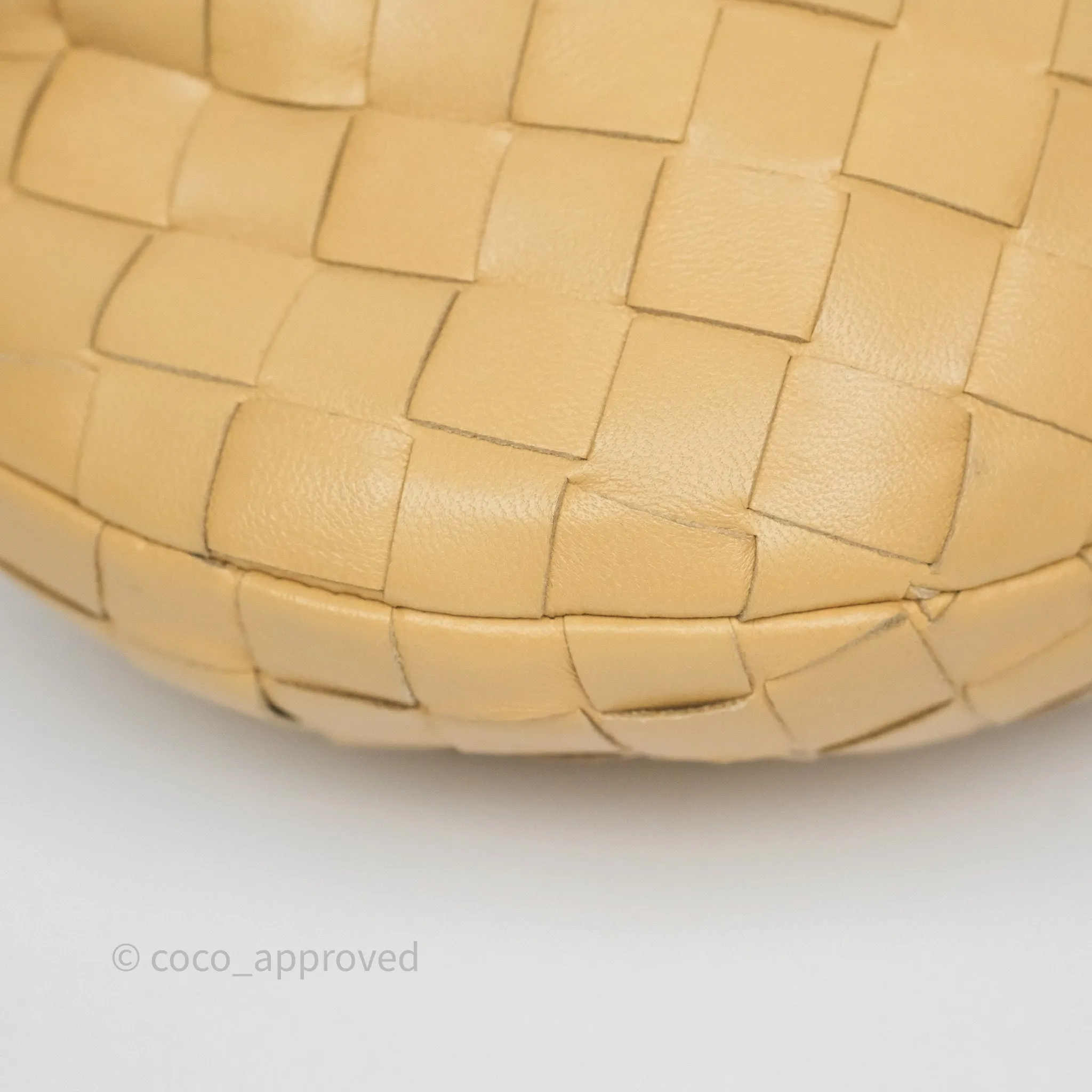 Bottega Veneta Mini Jodie Bag Intrecciato Almond Lambskin