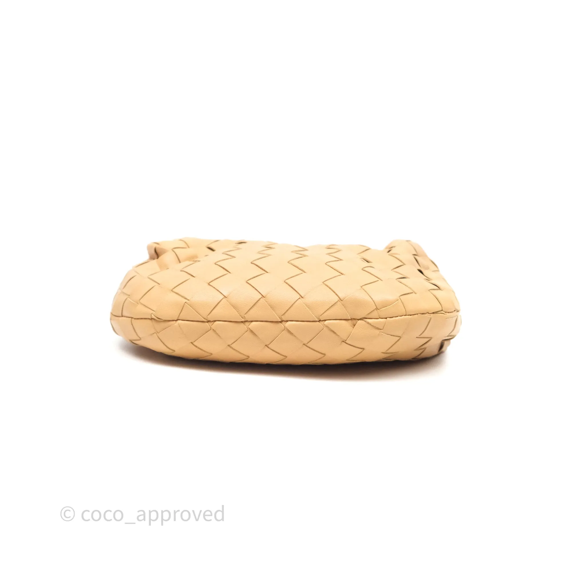 Bottega Veneta Mini Jodie Bag Intrecciato Almond Lambskin