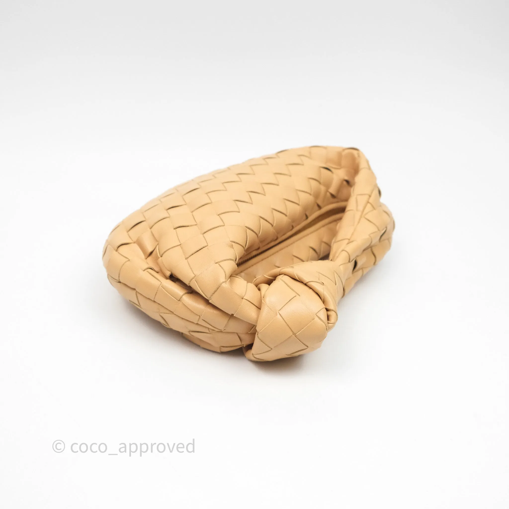 Bottega Veneta Mini Jodie Bag Intrecciato Almond Lambskin