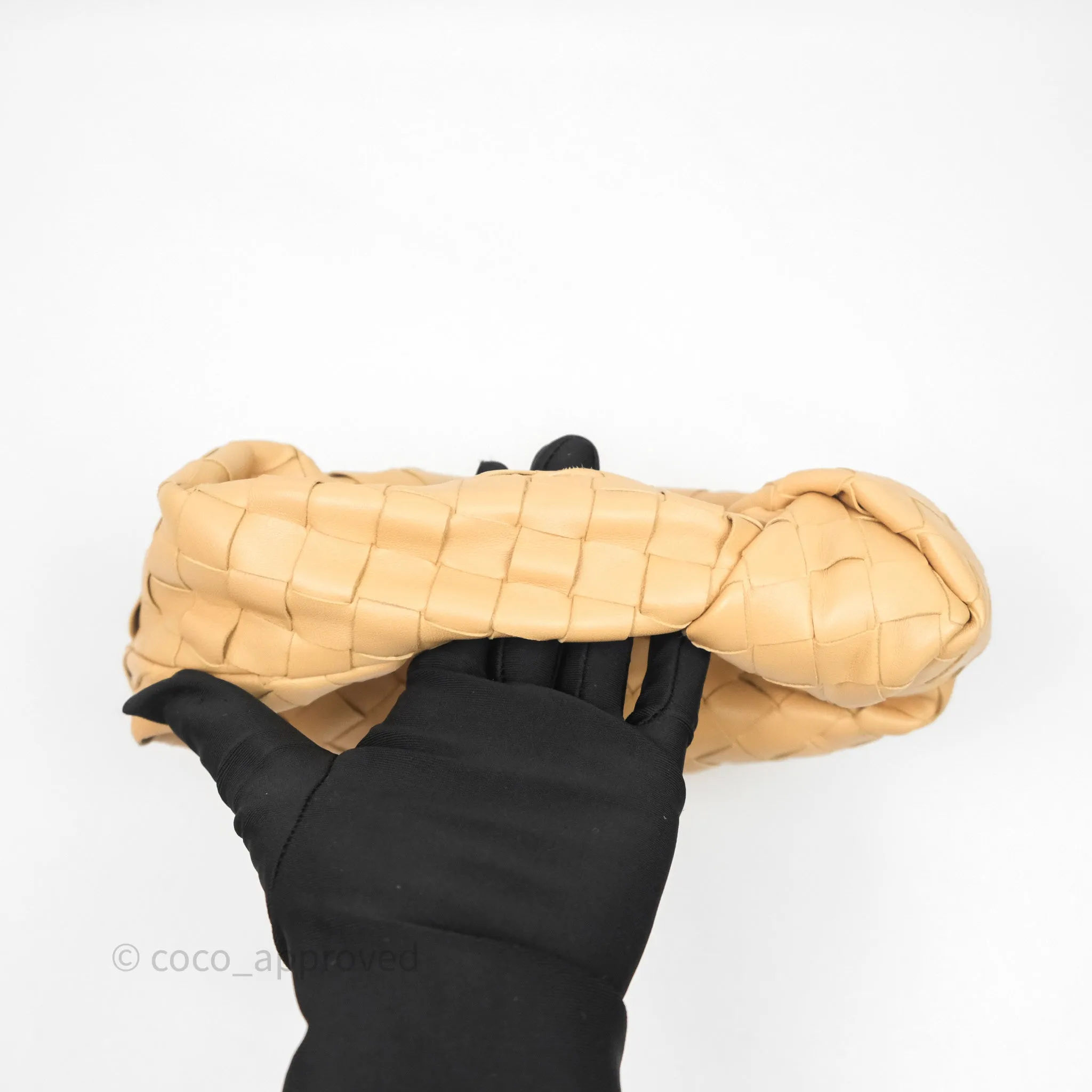 Bottega Veneta Mini Jodie Bag Intrecciato Almond Lambskin