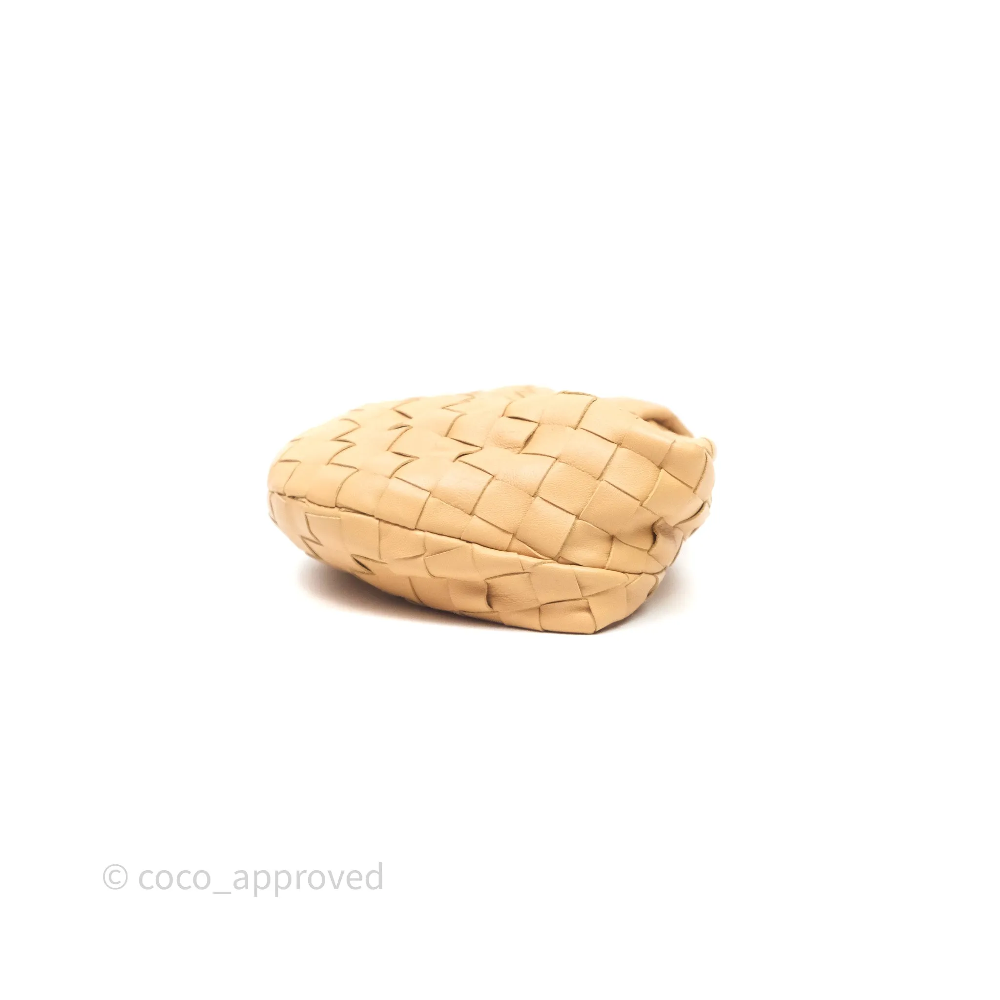 Bottega Veneta Mini Jodie Bag Intrecciato Almond Lambskin