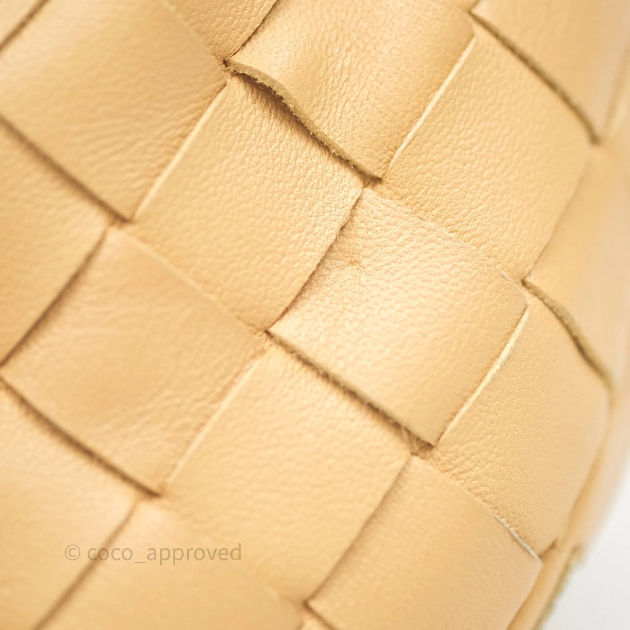Bottega Veneta Mini Jodie Bag Intrecciato Almond Lambskin