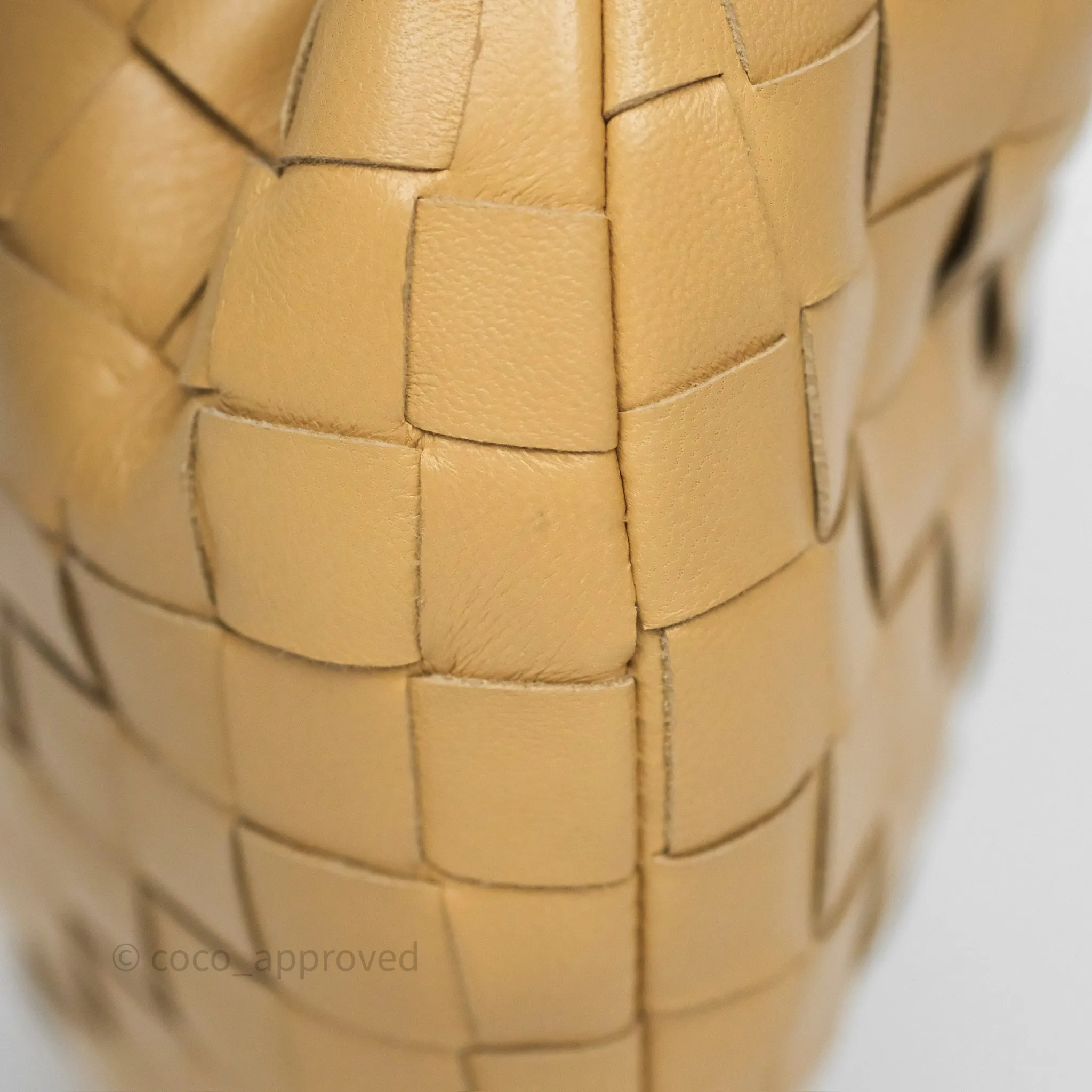 Bottega Veneta Mini Jodie Bag Intrecciato Almond Lambskin