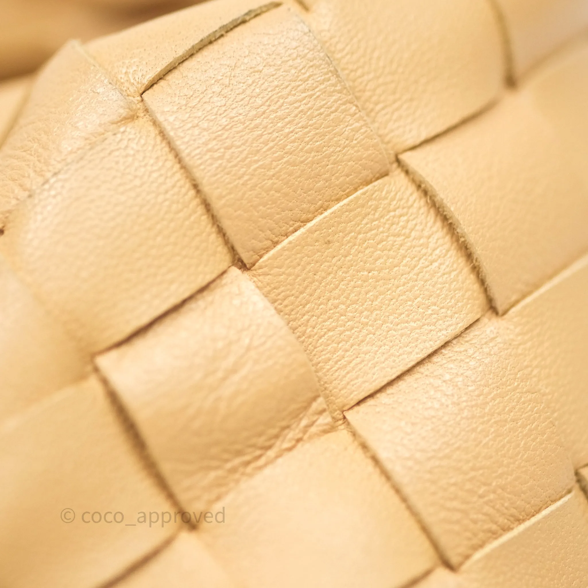 Bottega Veneta Mini Jodie Bag Intrecciato Almond Lambskin