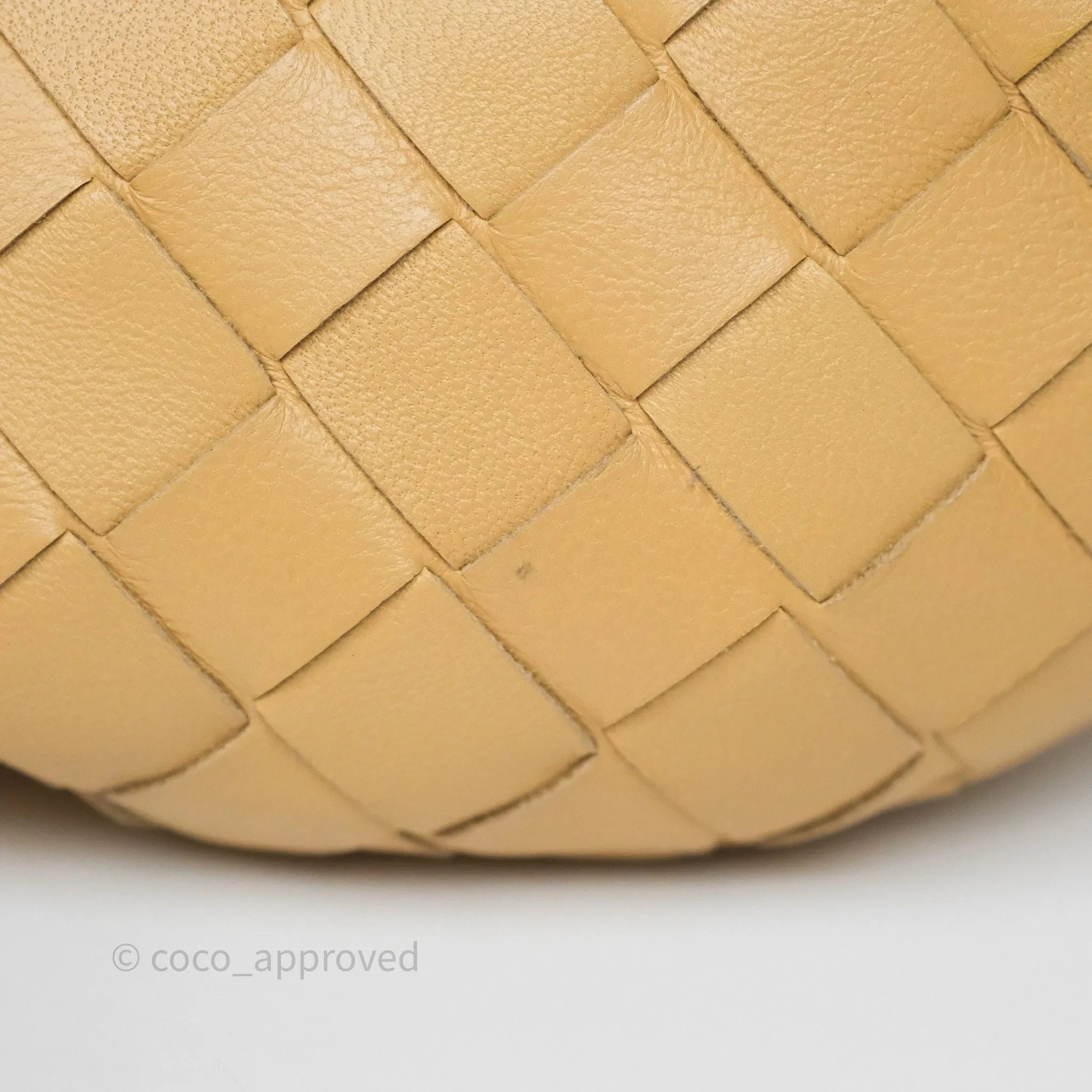 Bottega Veneta Mini Jodie Bag Intrecciato Almond Lambskin