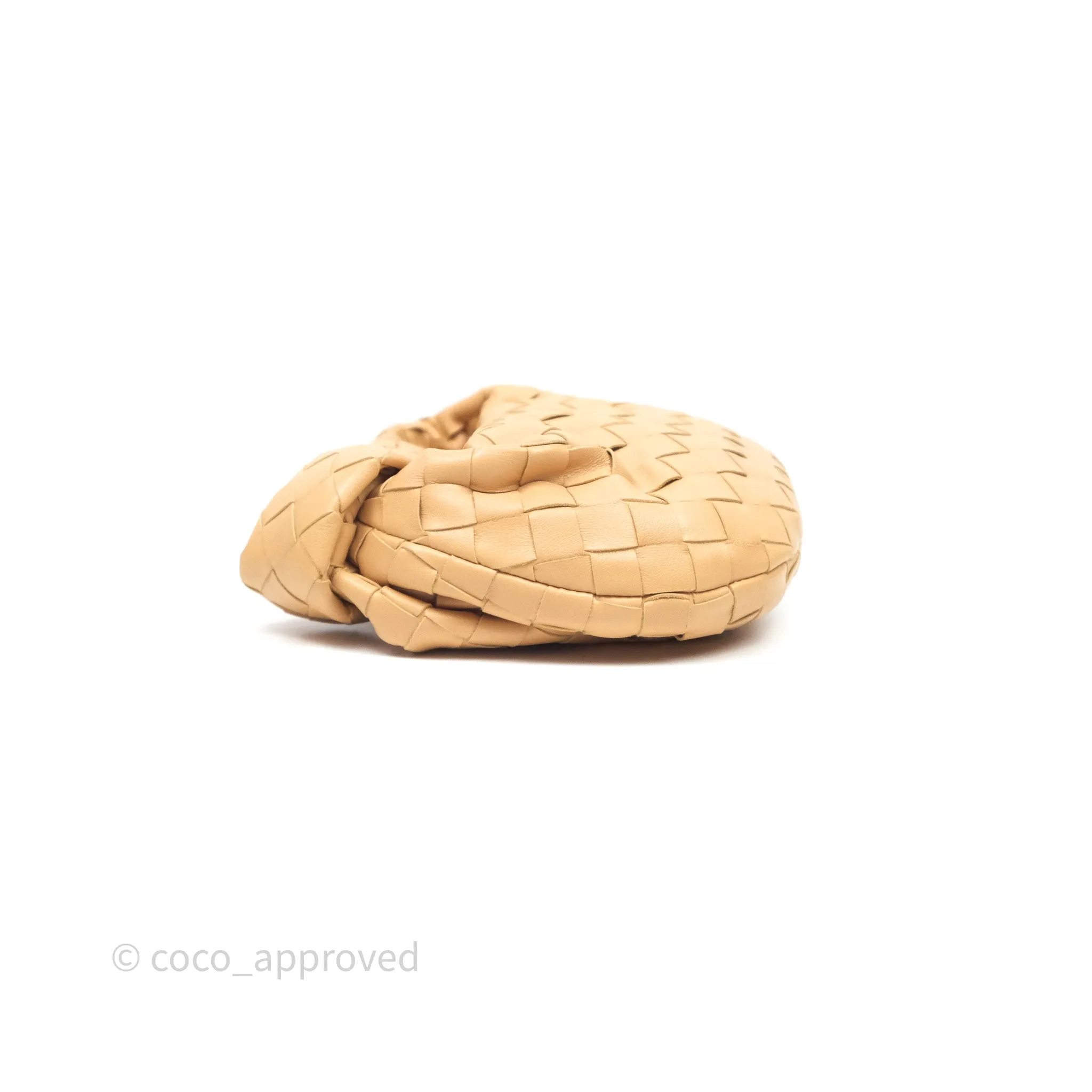 Bottega Veneta Mini Jodie Bag Intrecciato Almond Lambskin