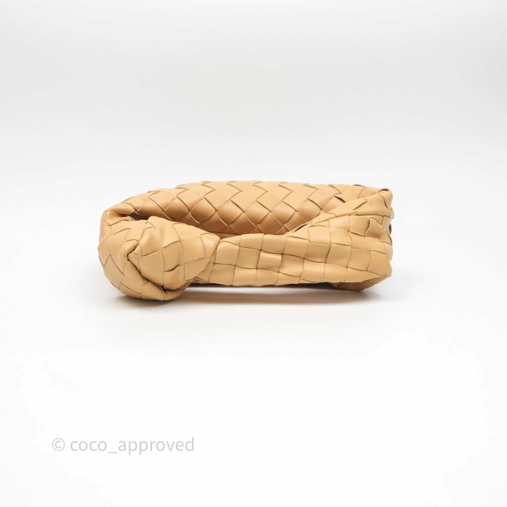 Bottega Veneta Mini Jodie Bag Intrecciato Almond Lambskin