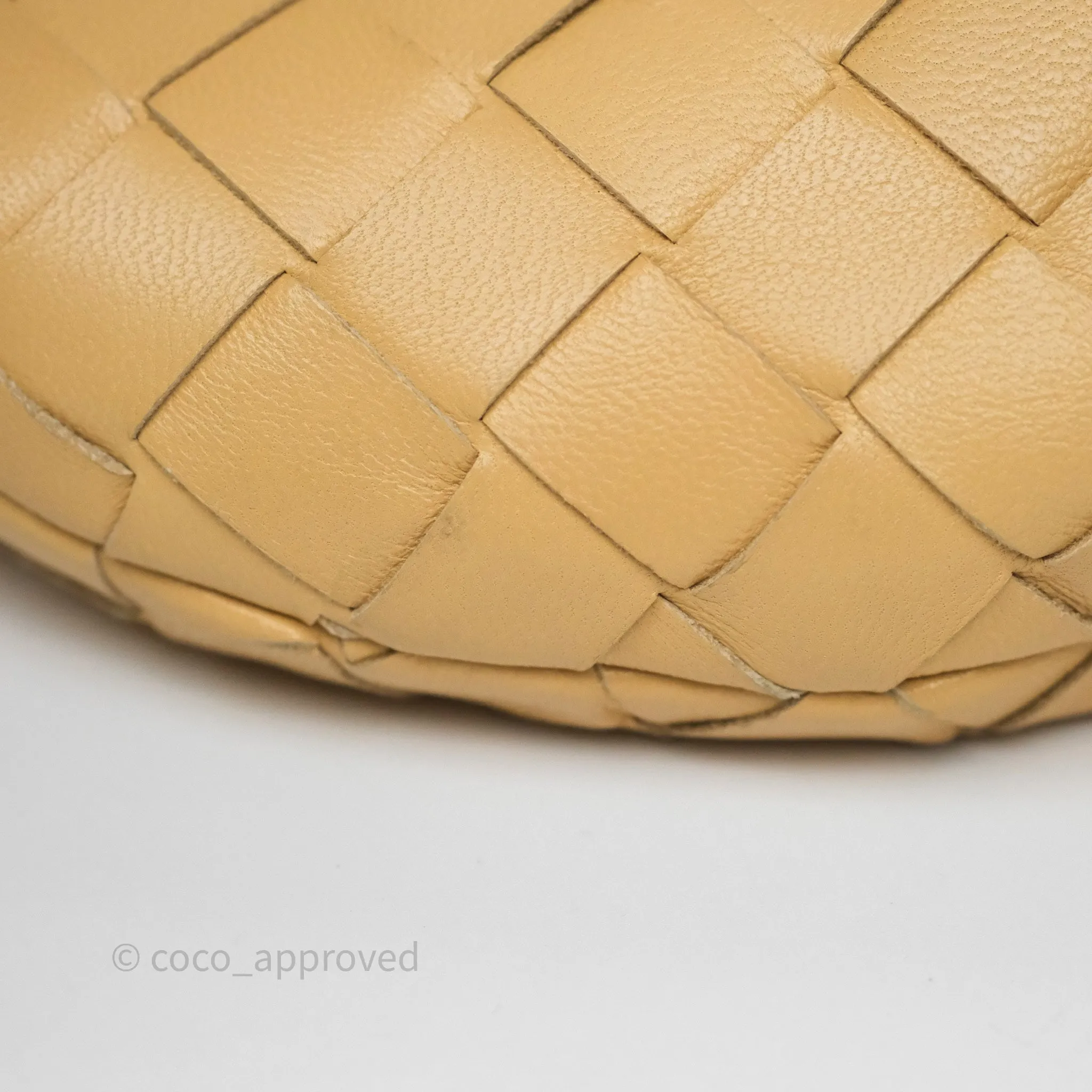 Bottega Veneta Mini Jodie Bag Intrecciato Almond Lambskin
