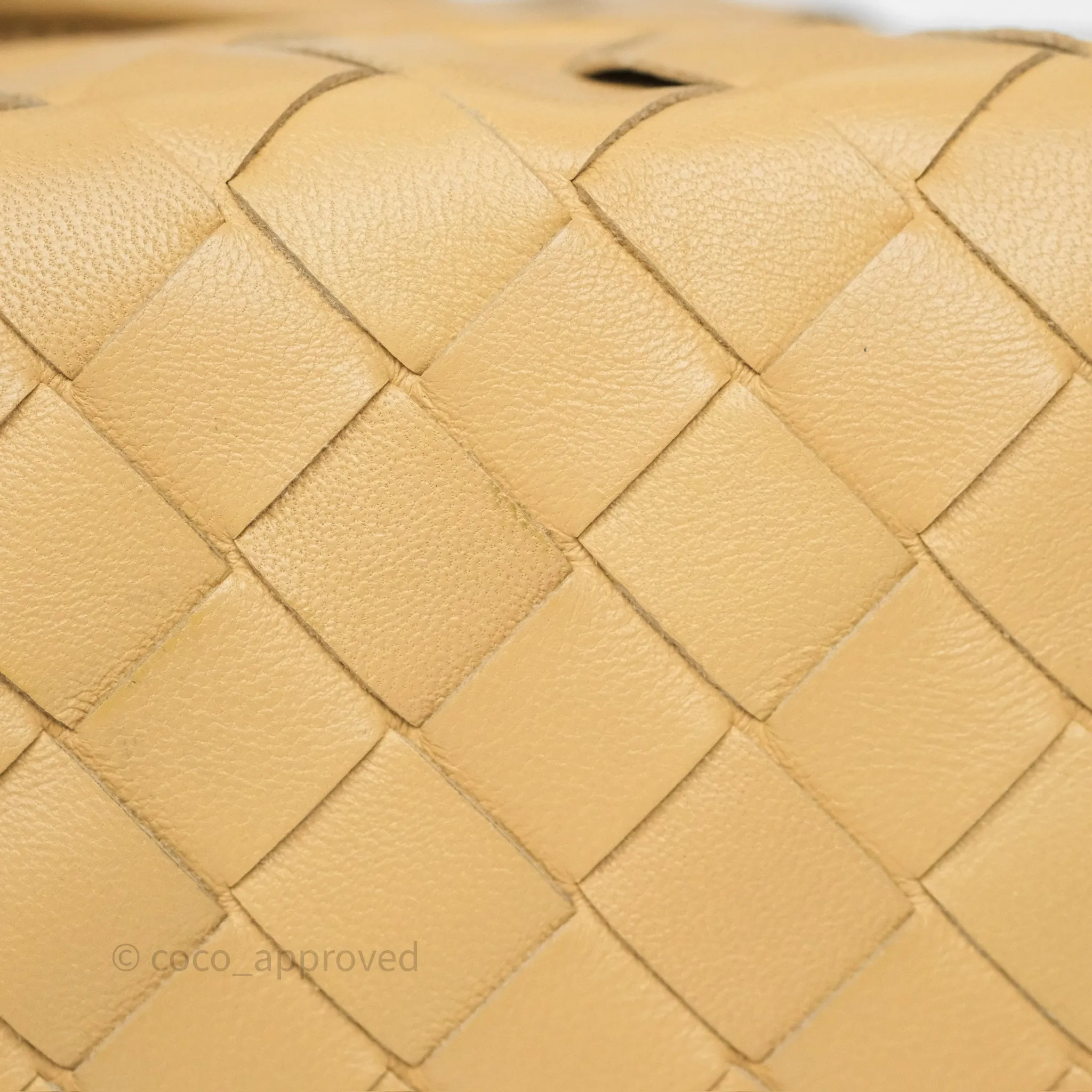 Bottega Veneta Mini Jodie Bag Intrecciato Almond Lambskin