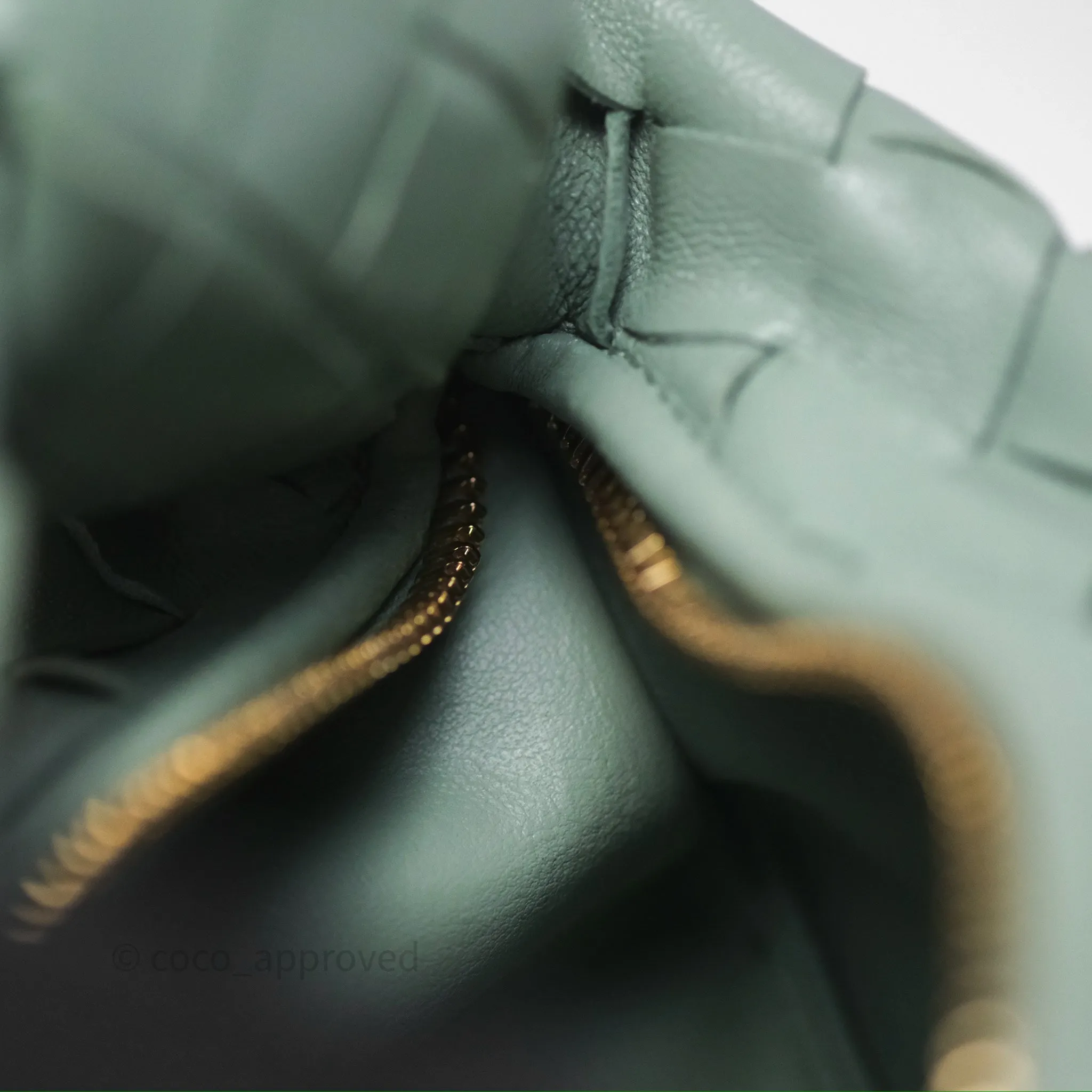 Bottega Veneta Mini Jodie Bag Intrecciato Green Lambskin Gold Hardware