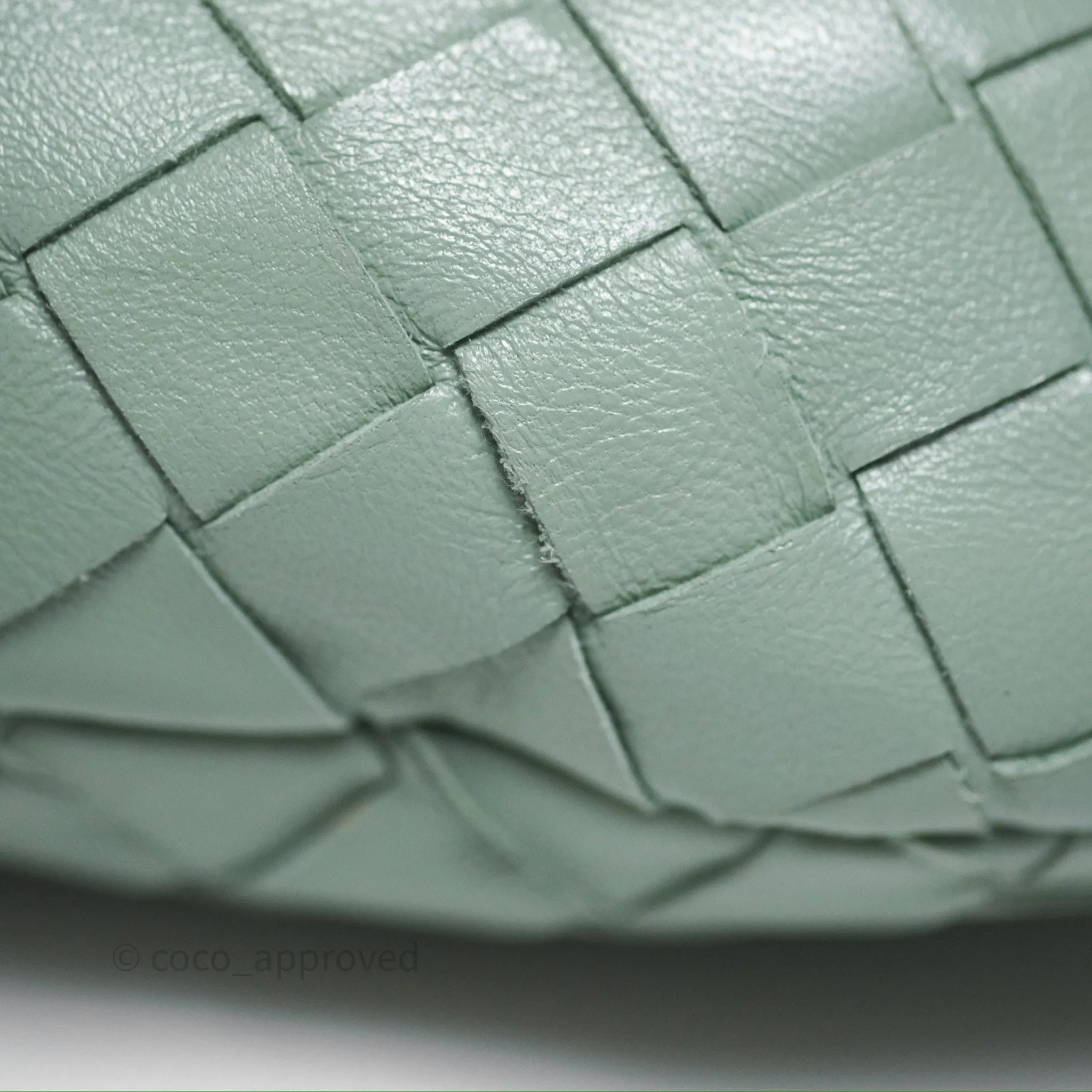 Bottega Veneta Mini Jodie Bag Intrecciato Green Lambskin Gold Hardware