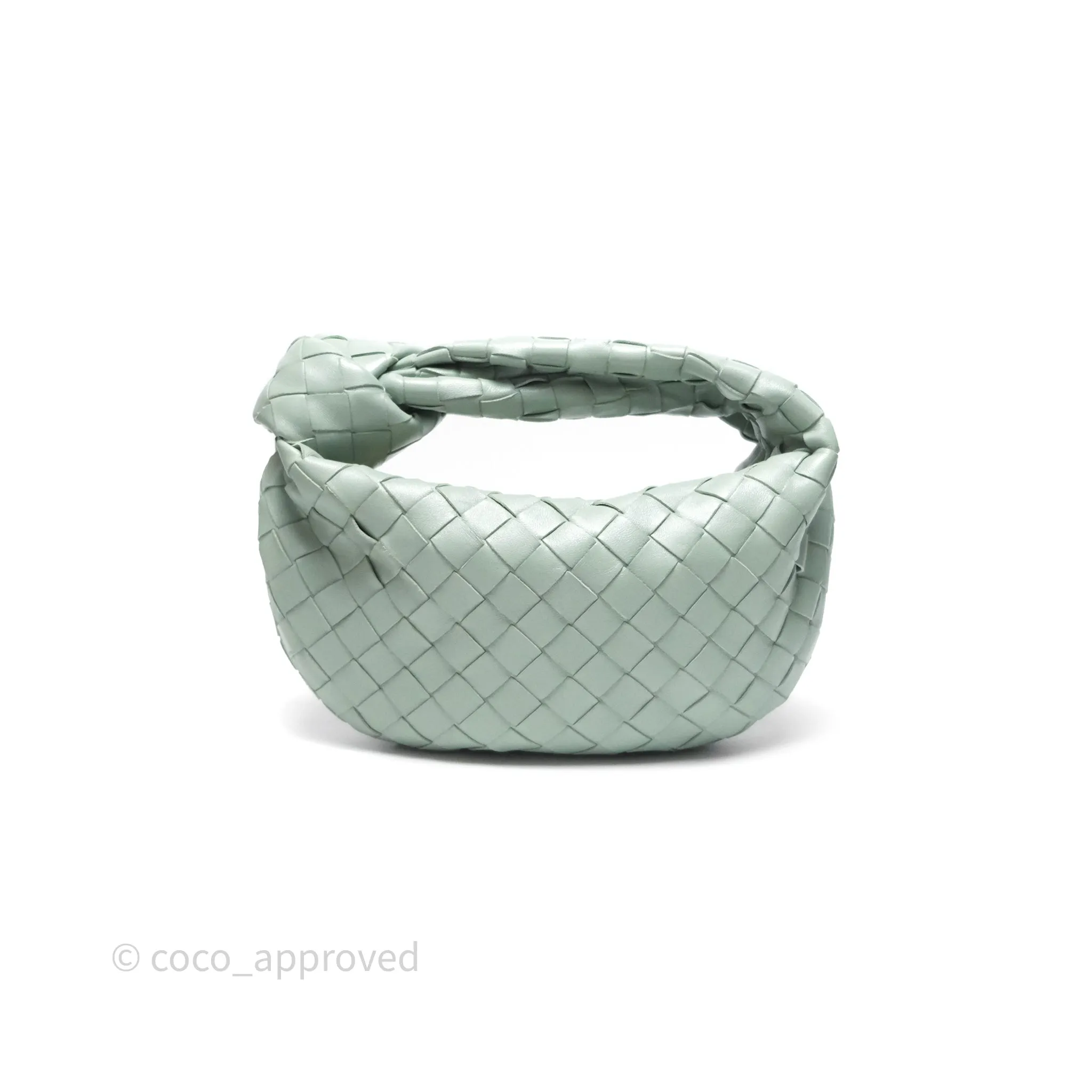 Bottega Veneta Mini Jodie Bag Intrecciato Green Lambskin Gold Hardware