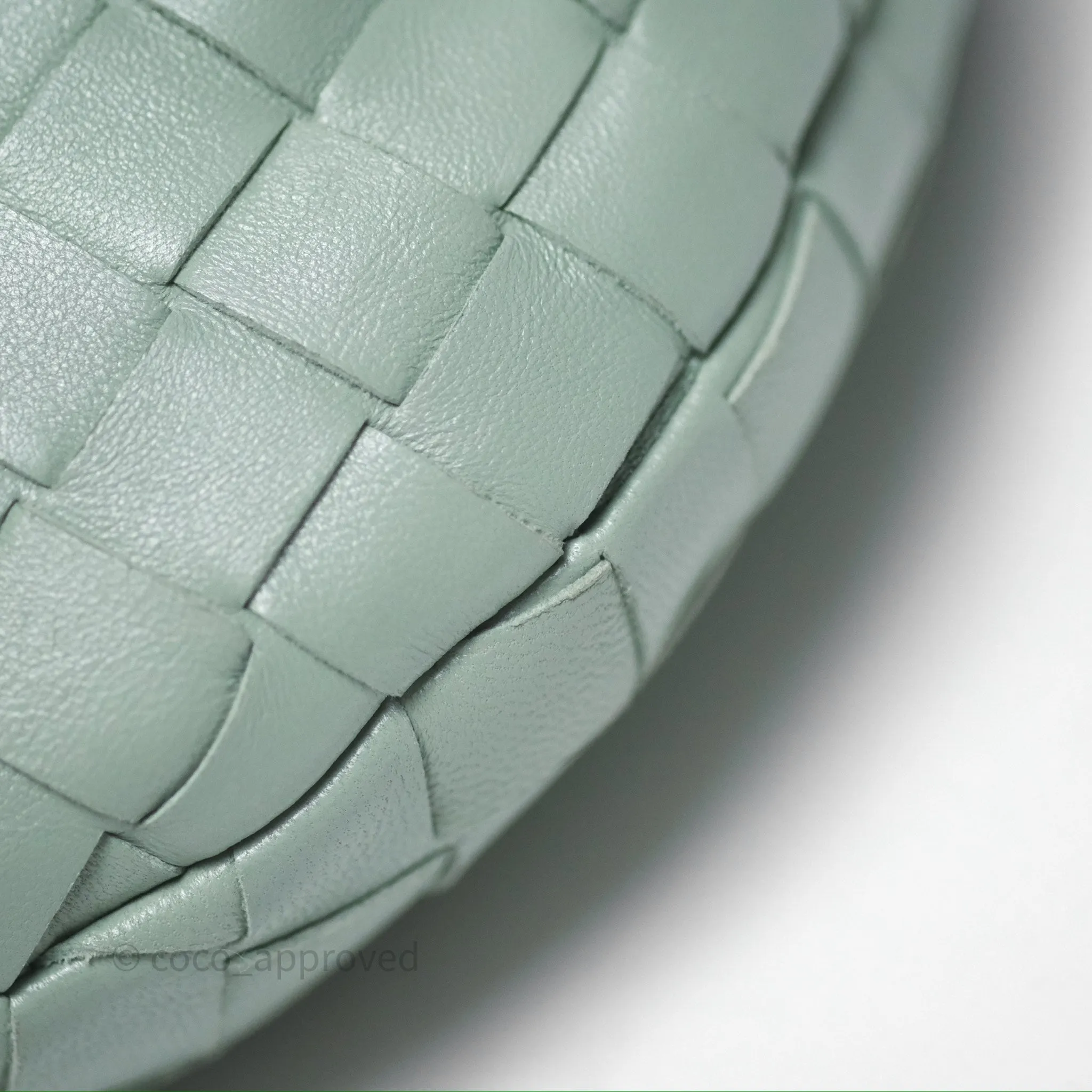 Bottega Veneta Mini Jodie Bag Intrecciato Green Lambskin Gold Hardware