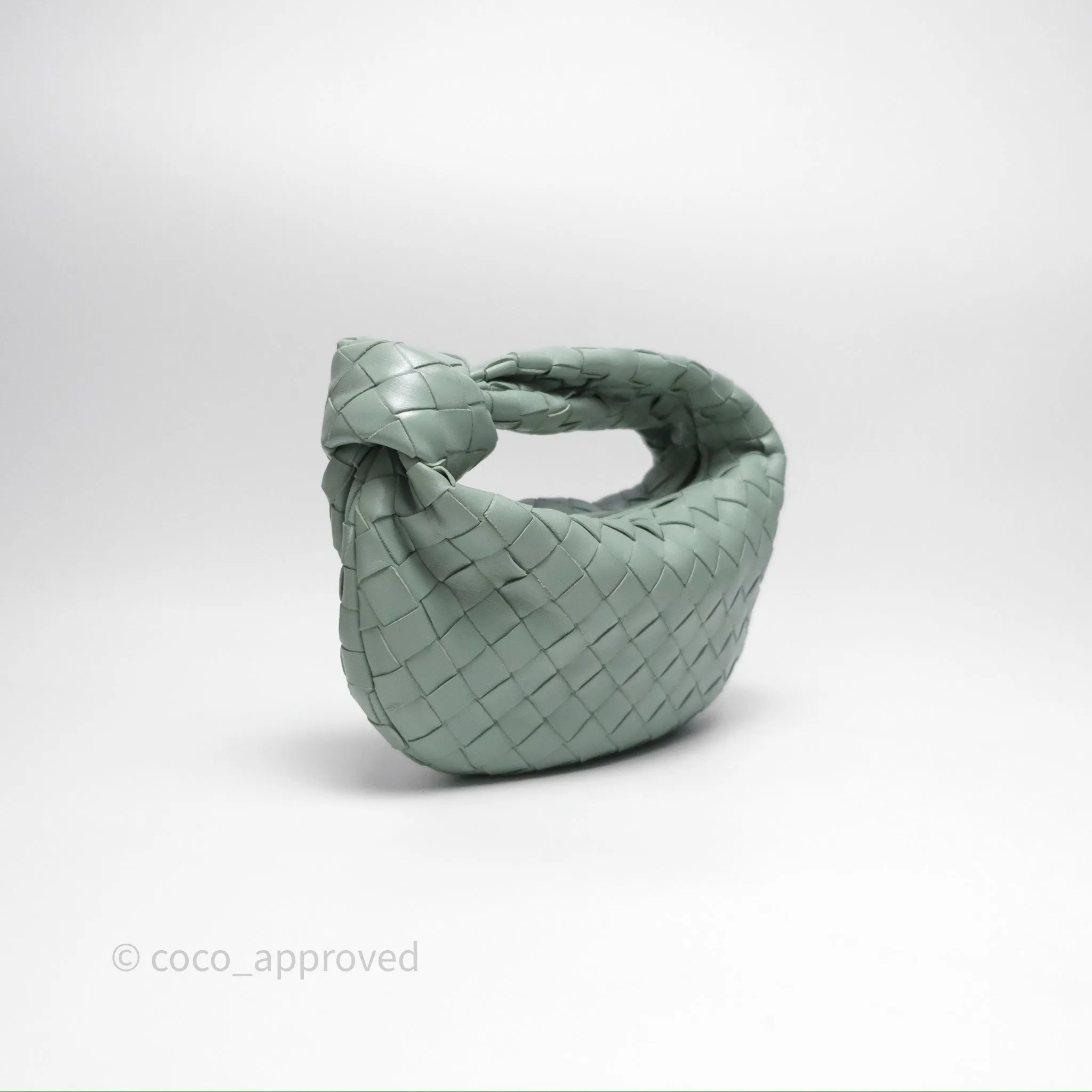 Bottega Veneta Mini Jodie Bag Intrecciato Green Lambskin Gold Hardware