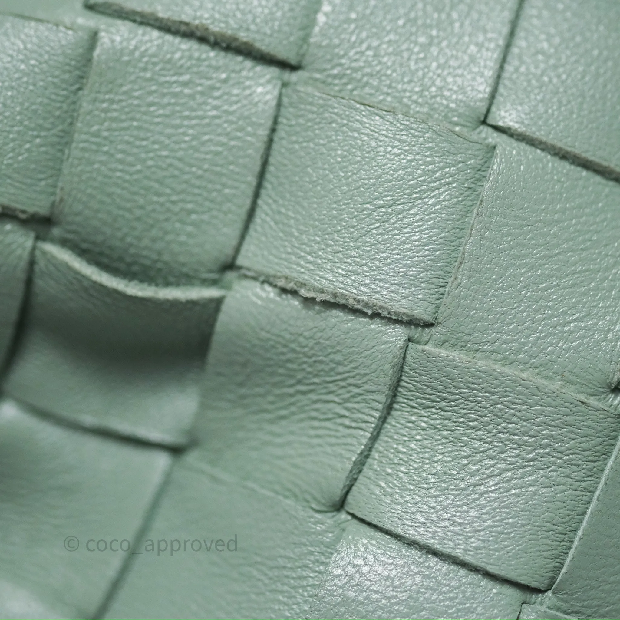 Bottega Veneta Mini Jodie Bag Intrecciato Green Lambskin Gold Hardware