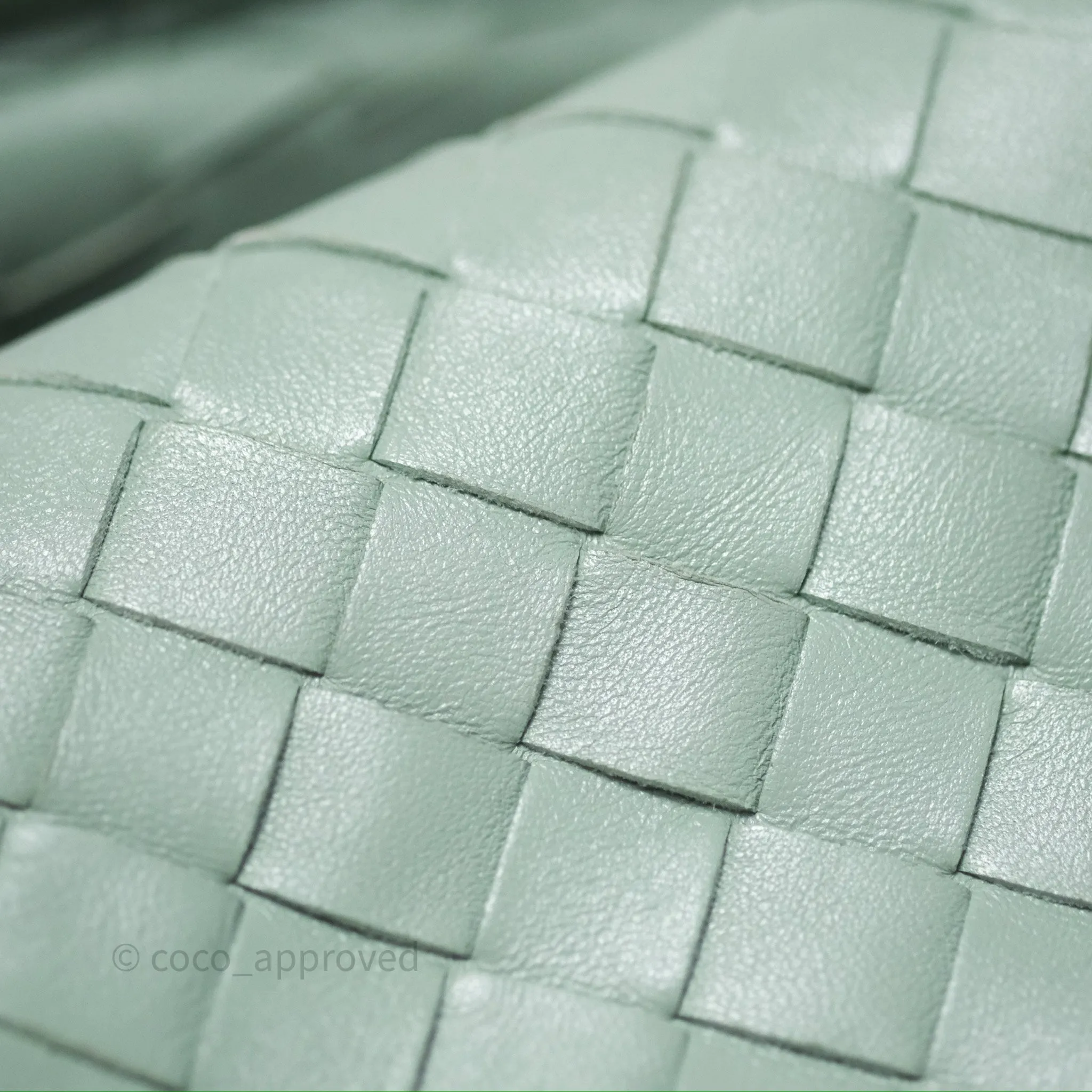 Bottega Veneta Mini Jodie Bag Intrecciato Green Lambskin Gold Hardware