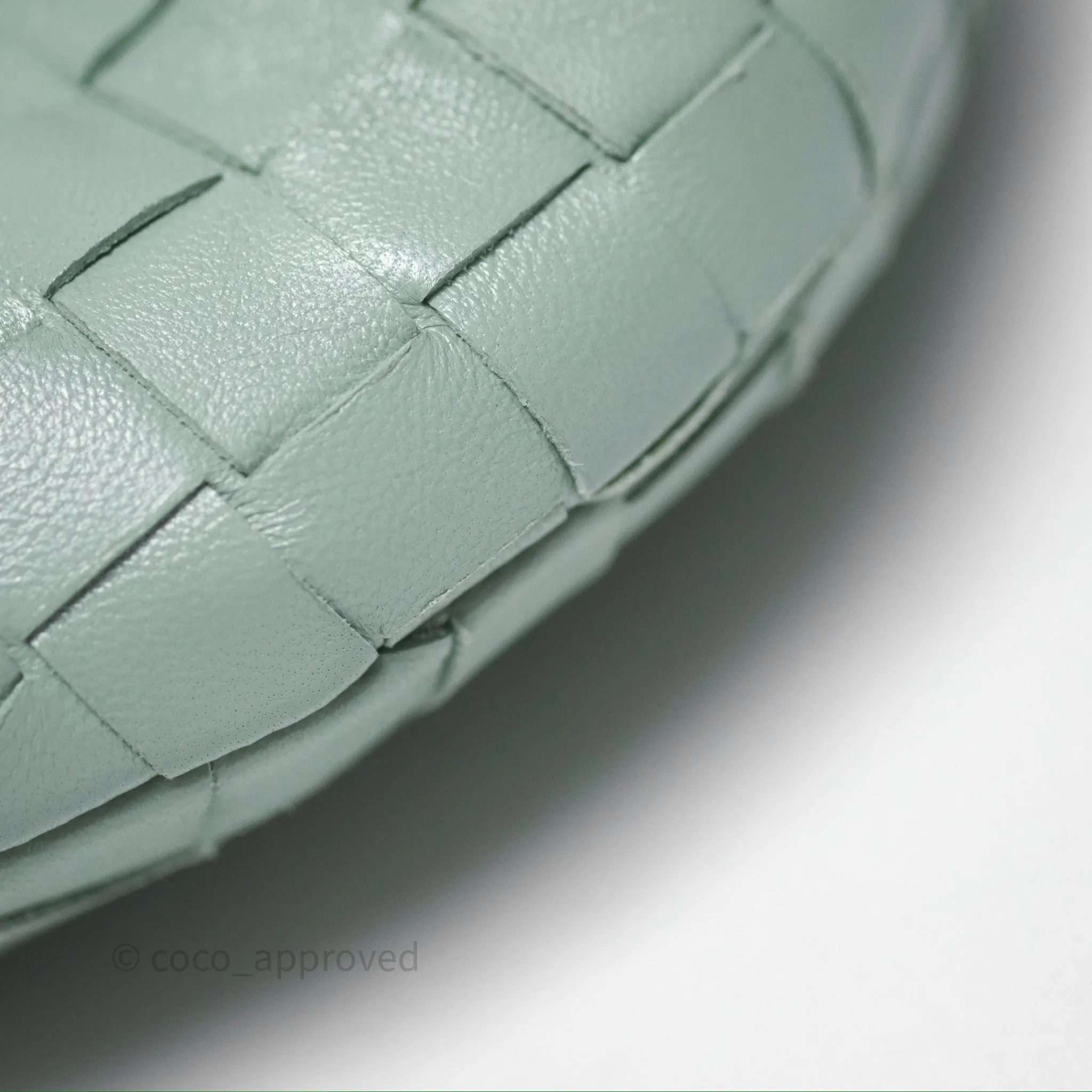 Bottega Veneta Mini Jodie Bag Intrecciato Green Lambskin Gold Hardware
