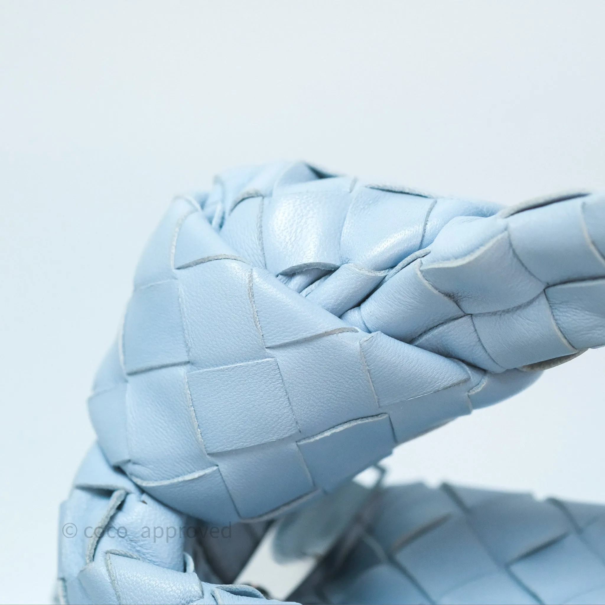 Bottega Veneta Mini Jodie Bag Intrecciato In Ice Lambskin Silver Hardware