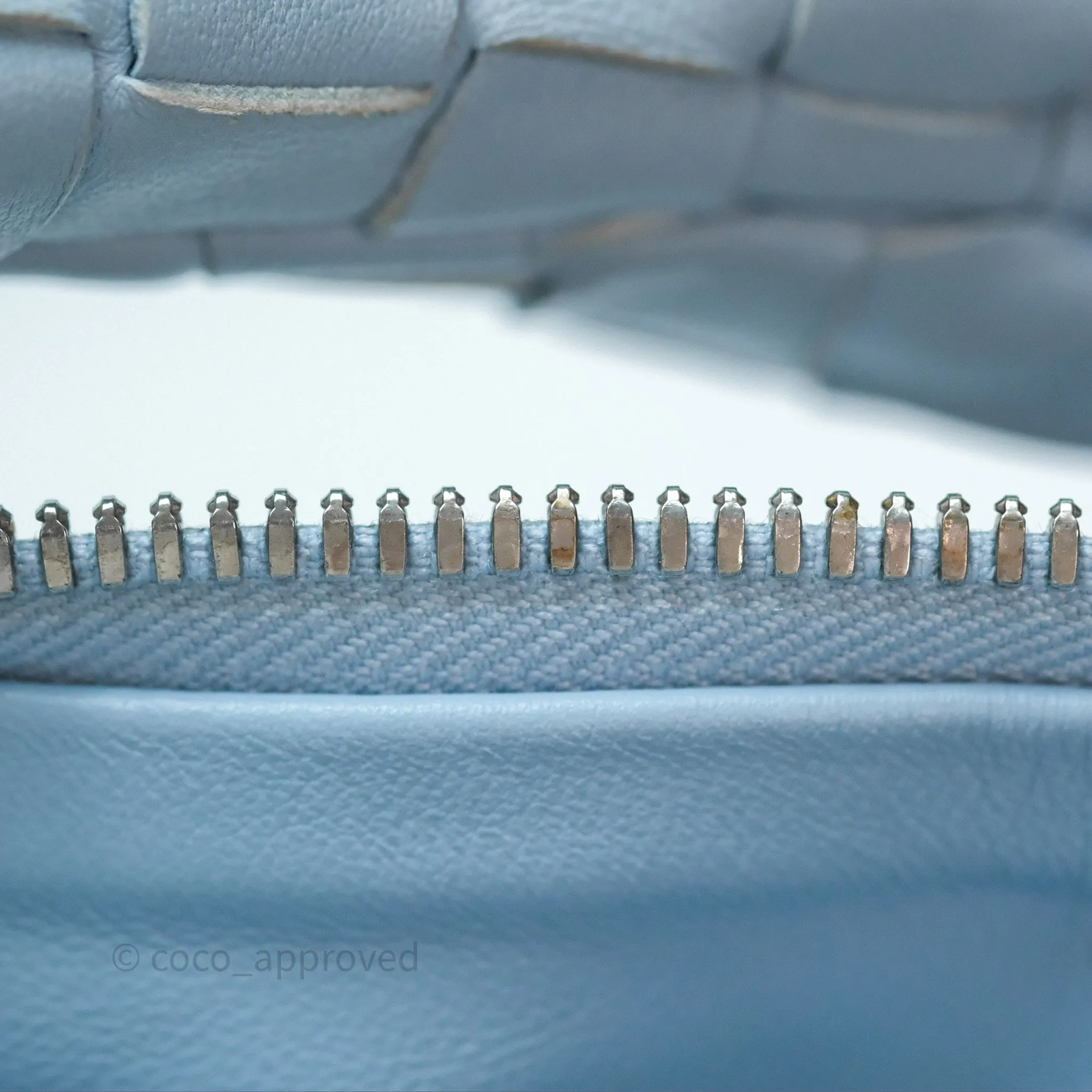 Bottega Veneta Mini Jodie Bag Intrecciato In Ice Lambskin Silver Hardware