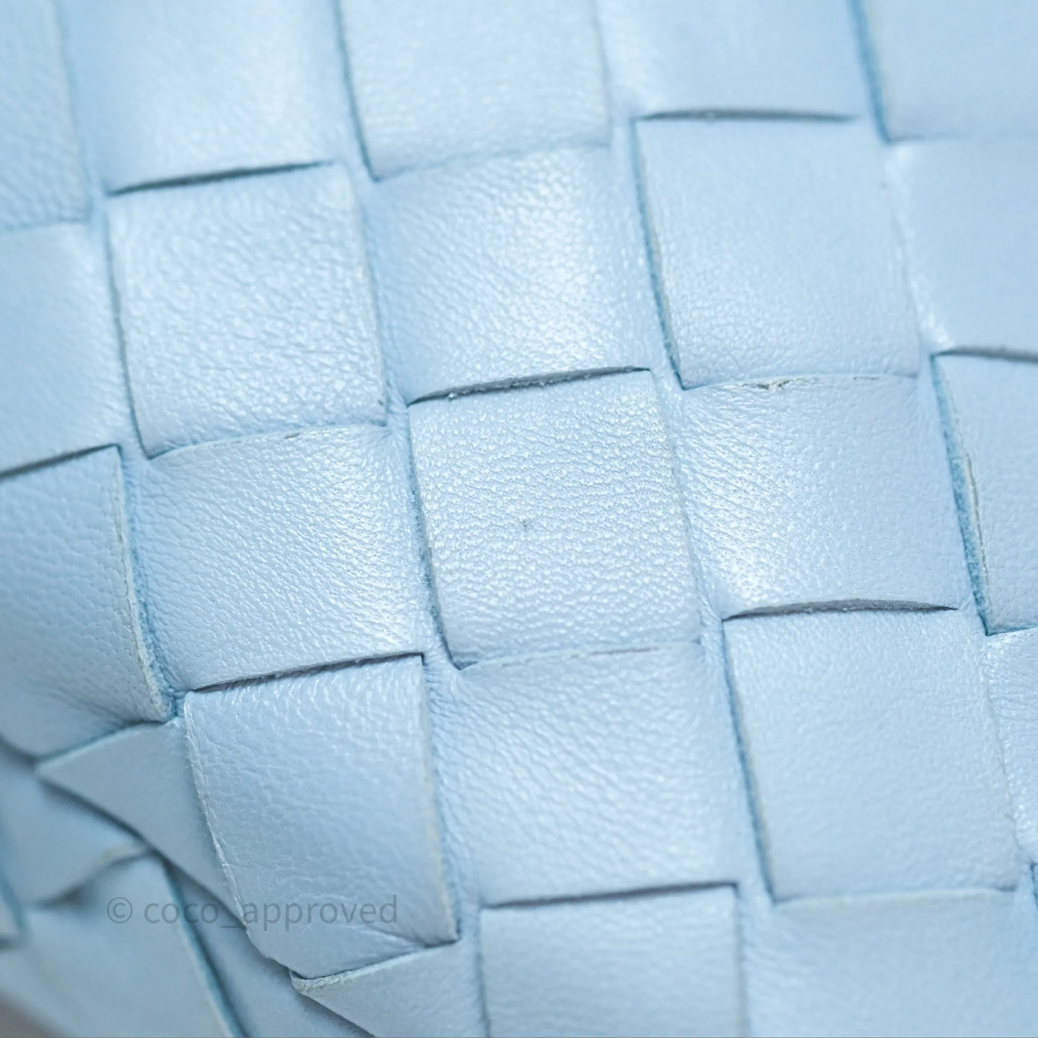 Bottega Veneta Mini Jodie Bag Intrecciato In Ice Lambskin Silver Hardware