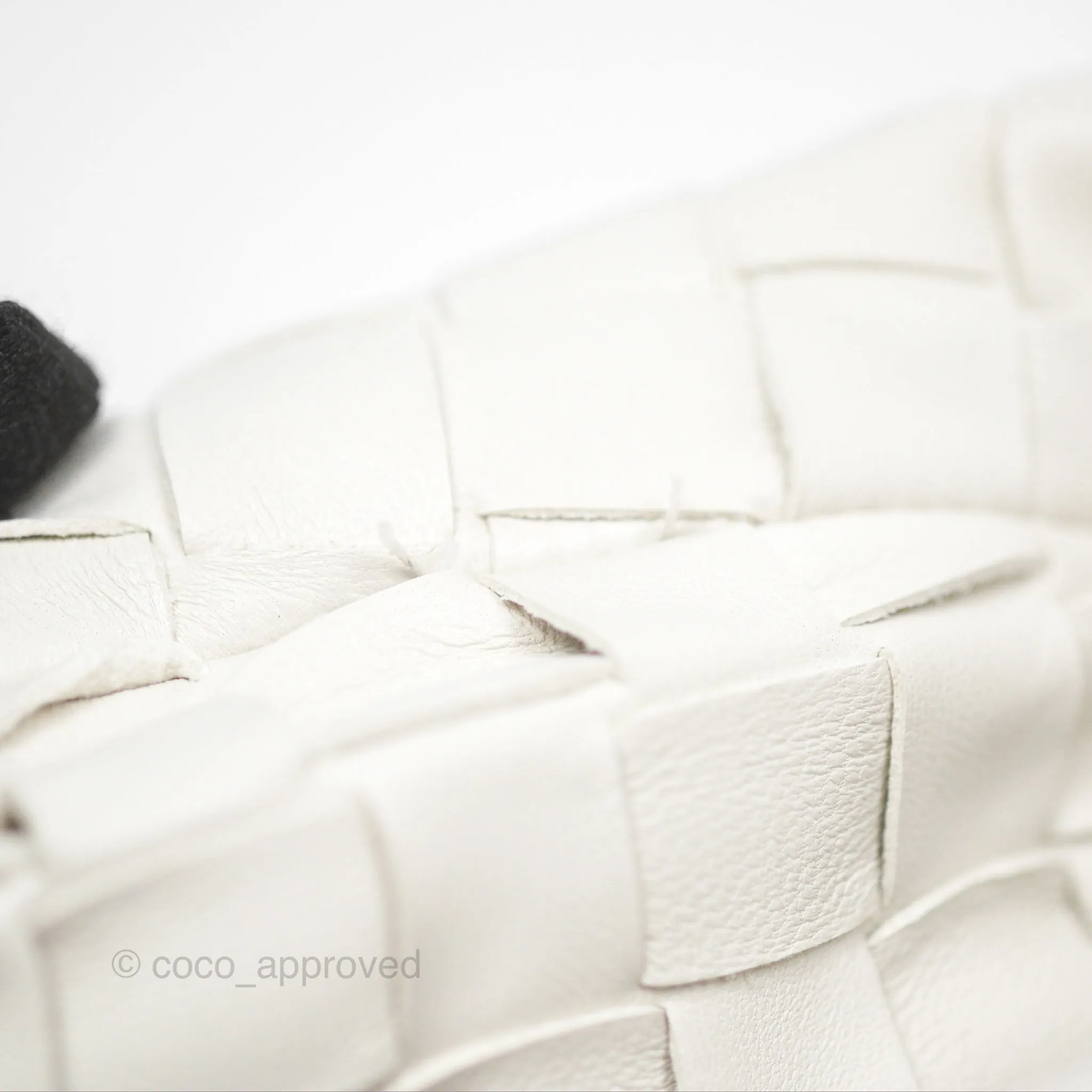 Bottega Veneta Mini Jodie Bag Intrecciato White Lambskin