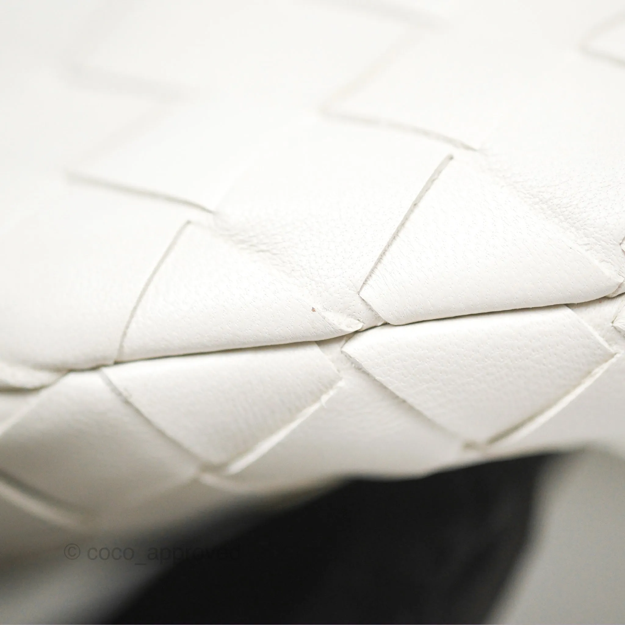 Bottega Veneta Mini Jodie Bag Intrecciato White Lambskin
