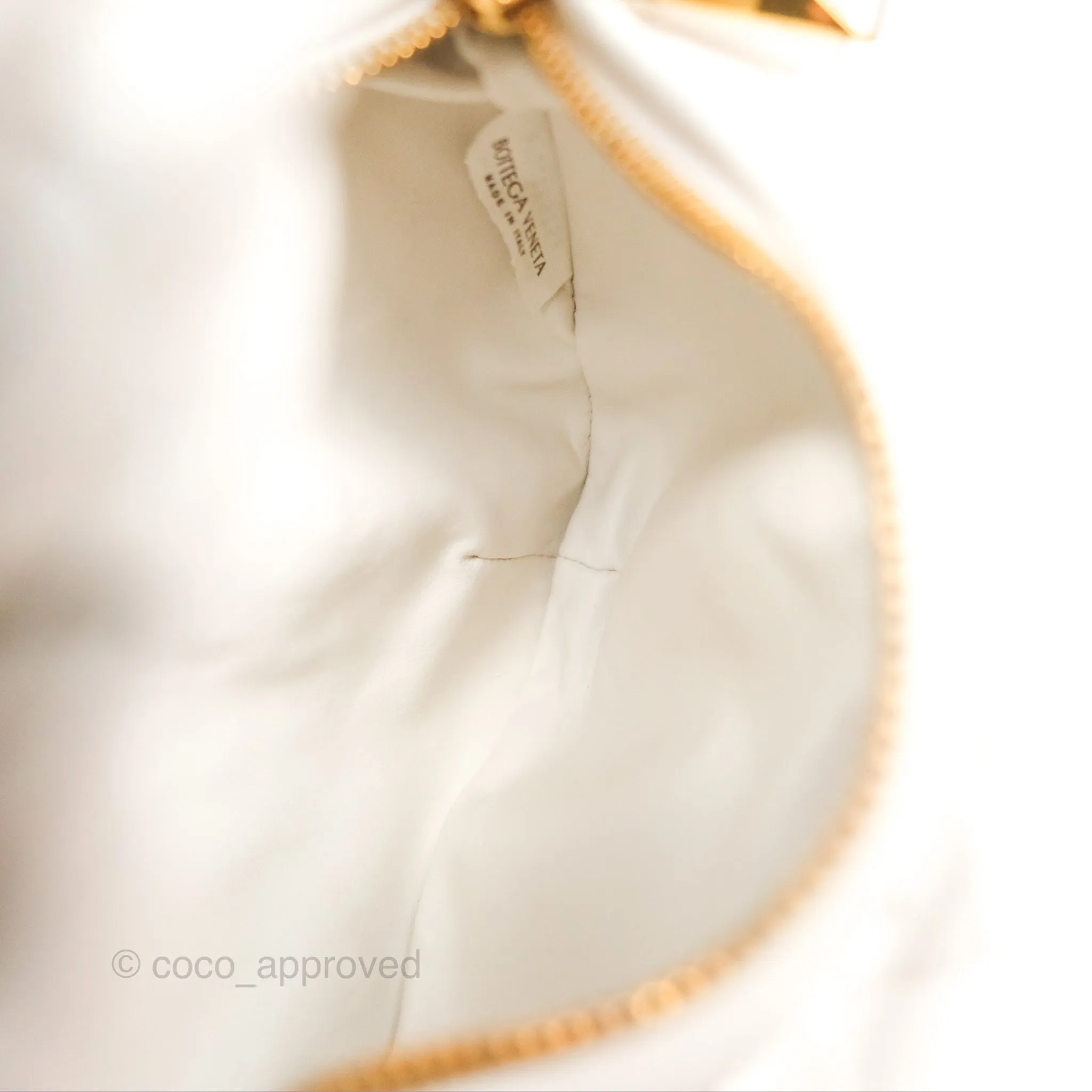 Bottega Veneta Mini Jodie Bag Intrecciato White Lambskin