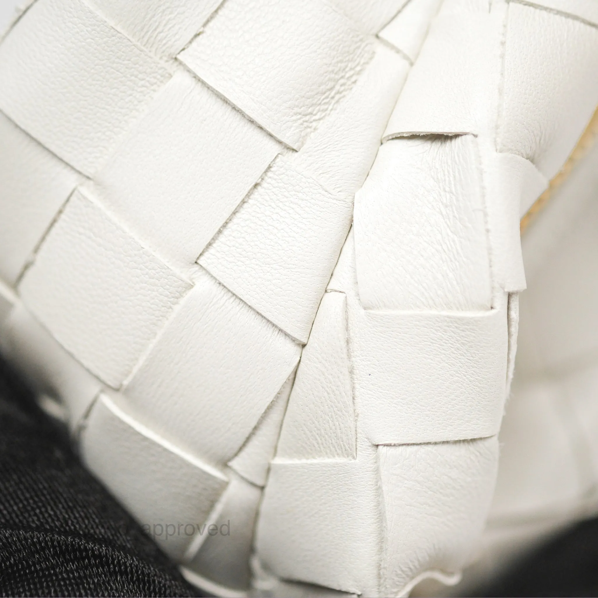 Bottega Veneta Mini Jodie Bag Intrecciato White Lambskin