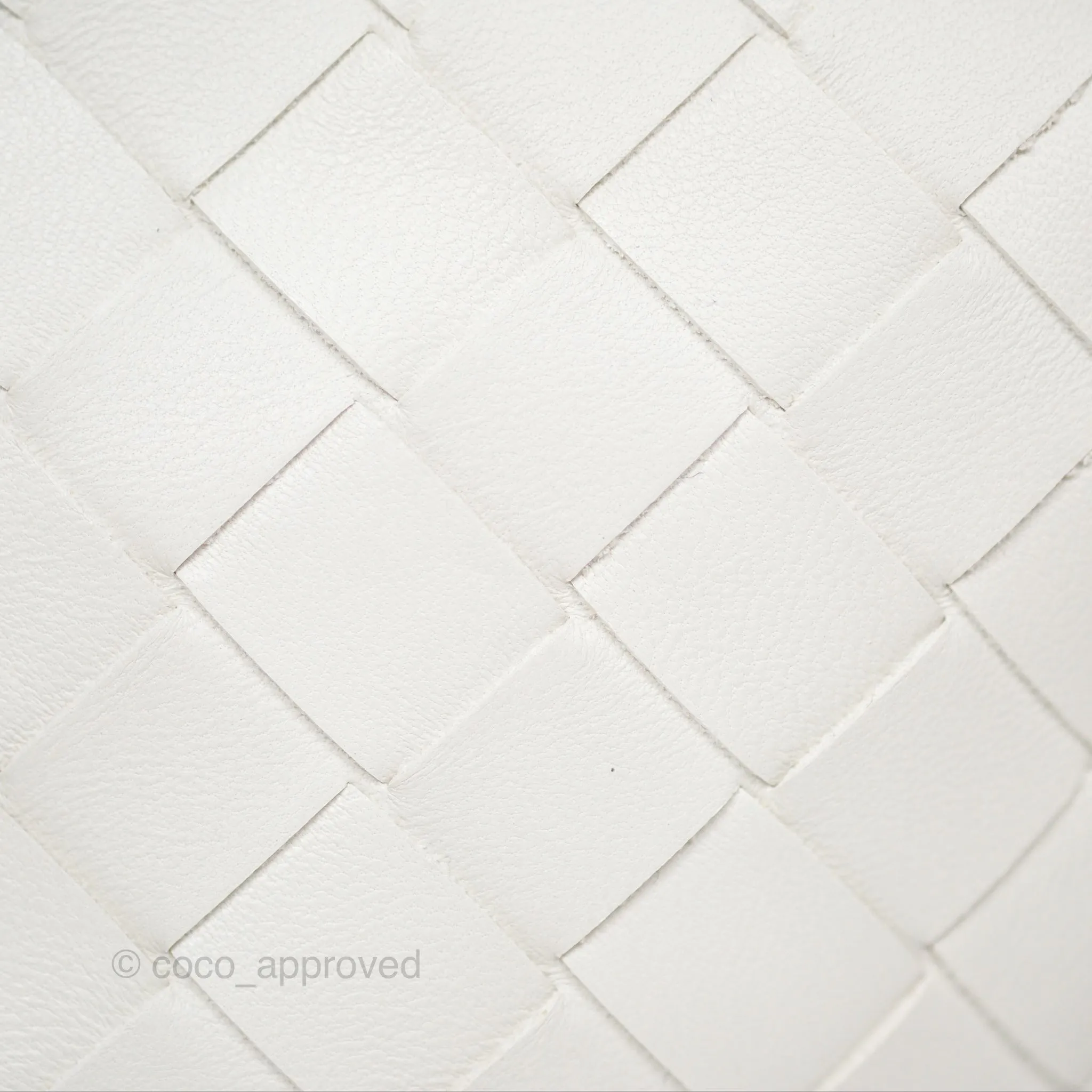 Bottega Veneta Mini Jodie Bag Intrecciato White Lambskin