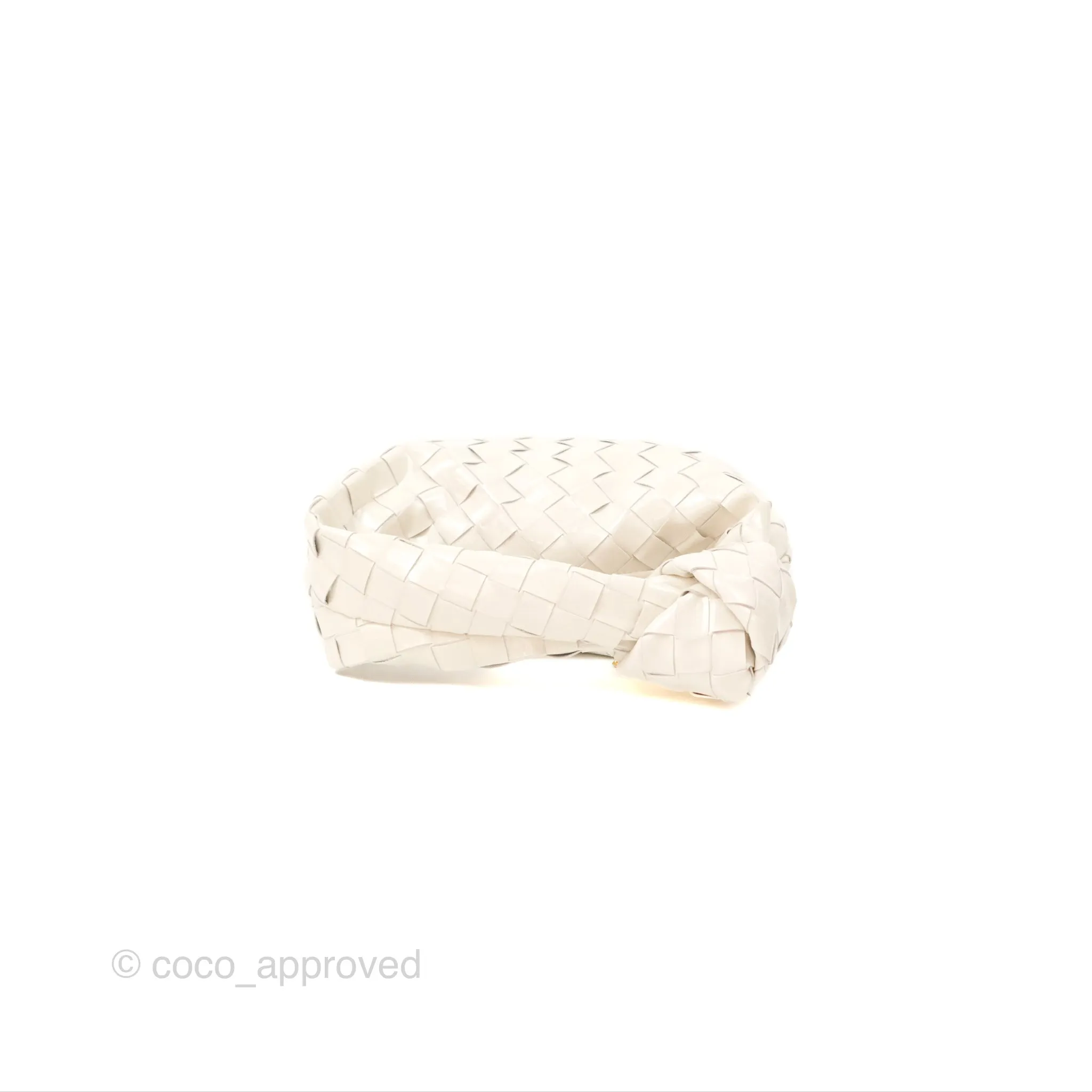 Bottega Veneta Mini Jodie Bag Intrecciato White Patent