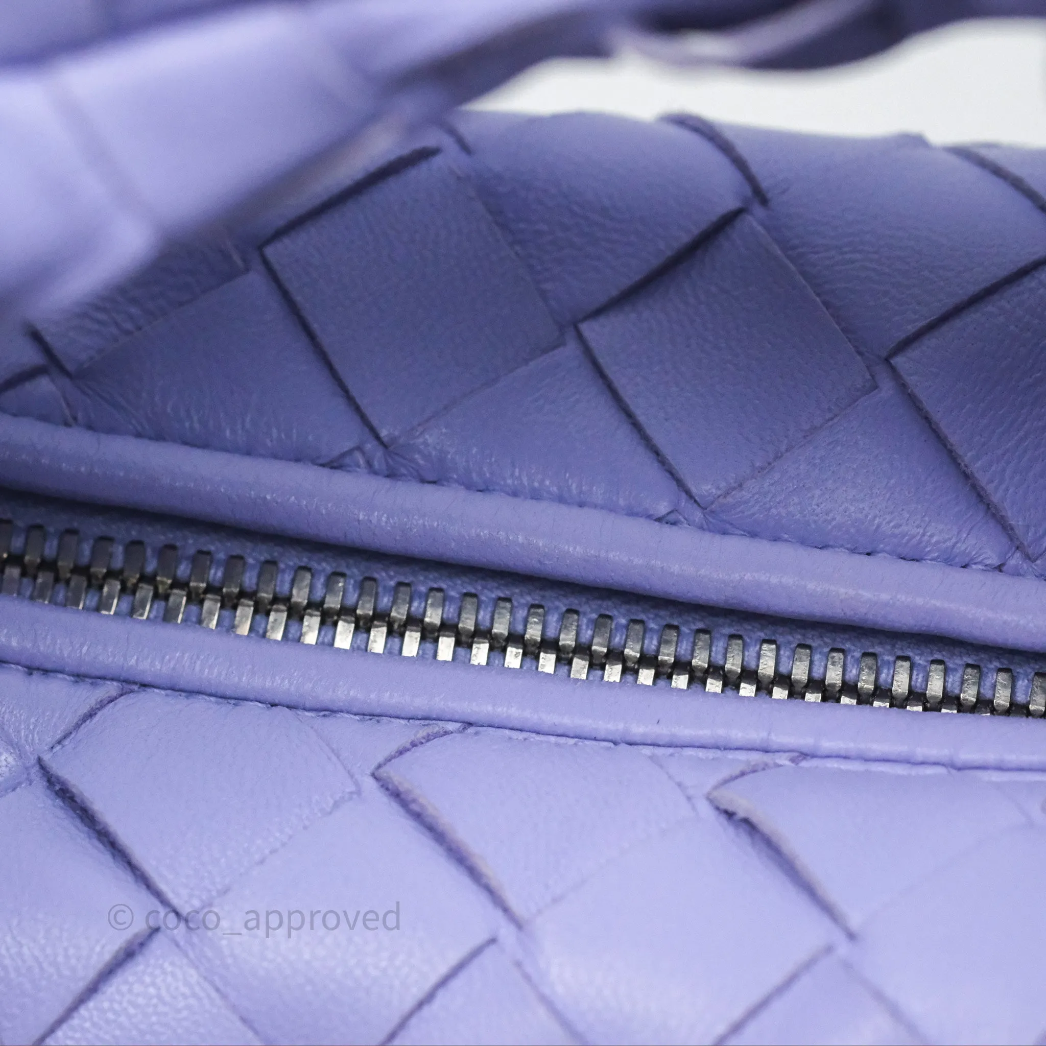 Bottega Veneta Mini Jodie Bag Purple Intrecciato Lambskin