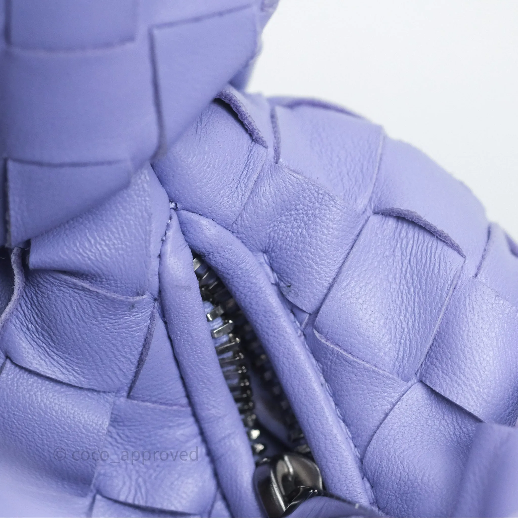 Bottega Veneta Mini Jodie Bag Purple Intrecciato Lambskin
