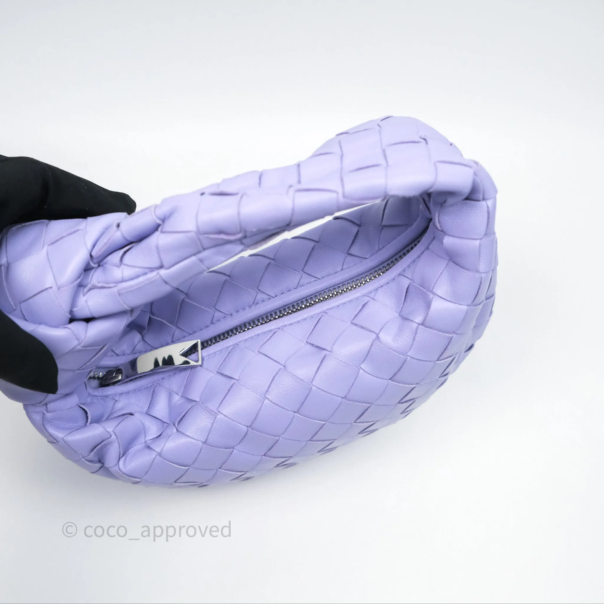 Bottega Veneta Mini Jodie Bag Purple Intrecciato Lambskin