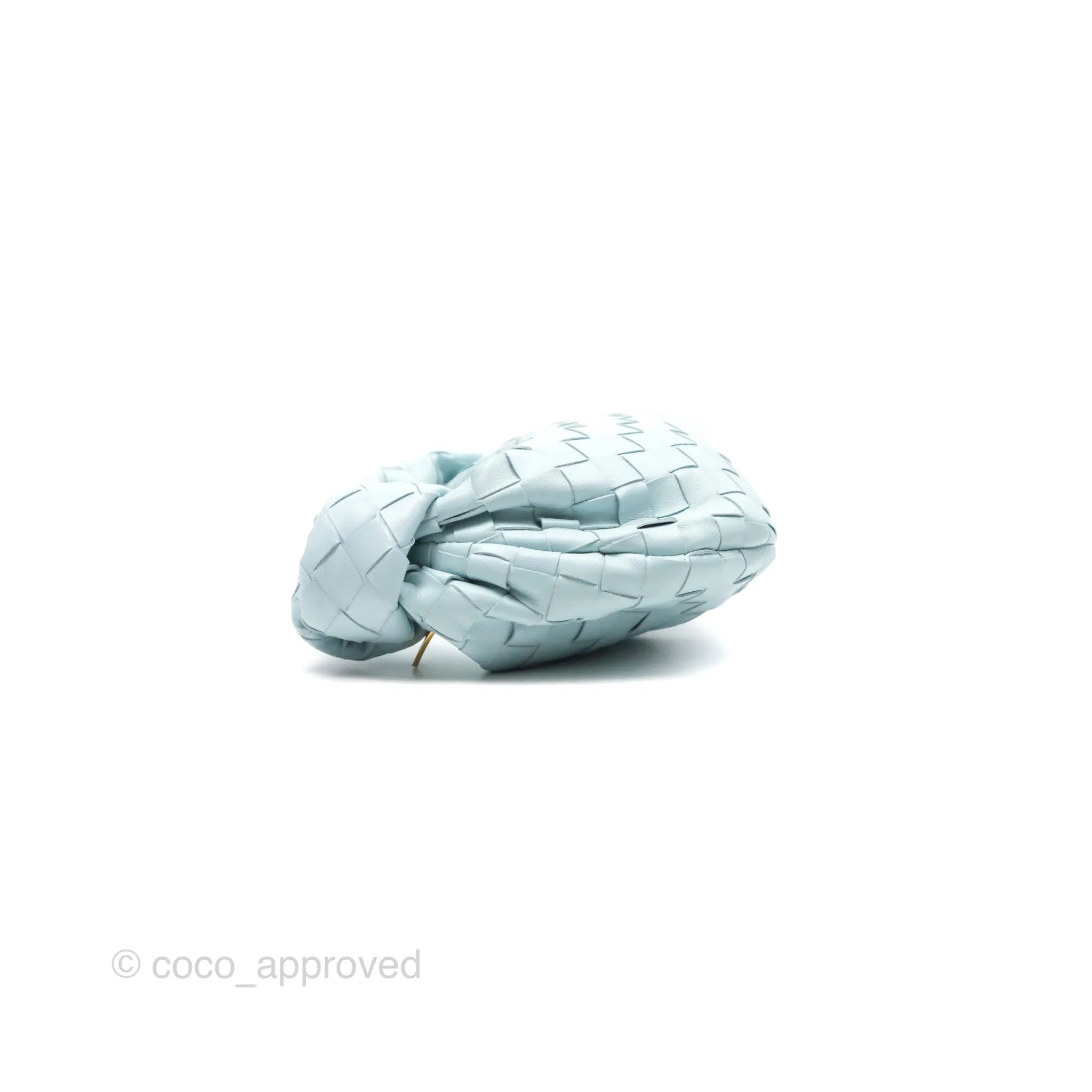 Bottega Veneta Mini Jodie Bag Teal Washed Intrecciato Lambskin